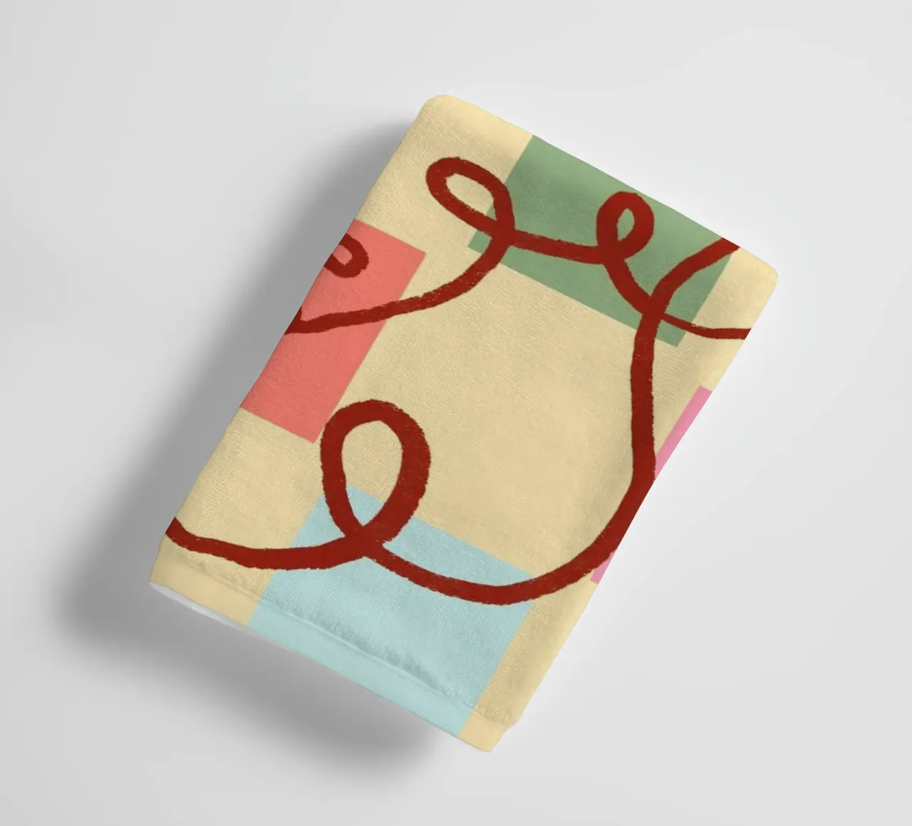 Abstract Line Art Faces, Bohemian Art Print towel by vintagepod