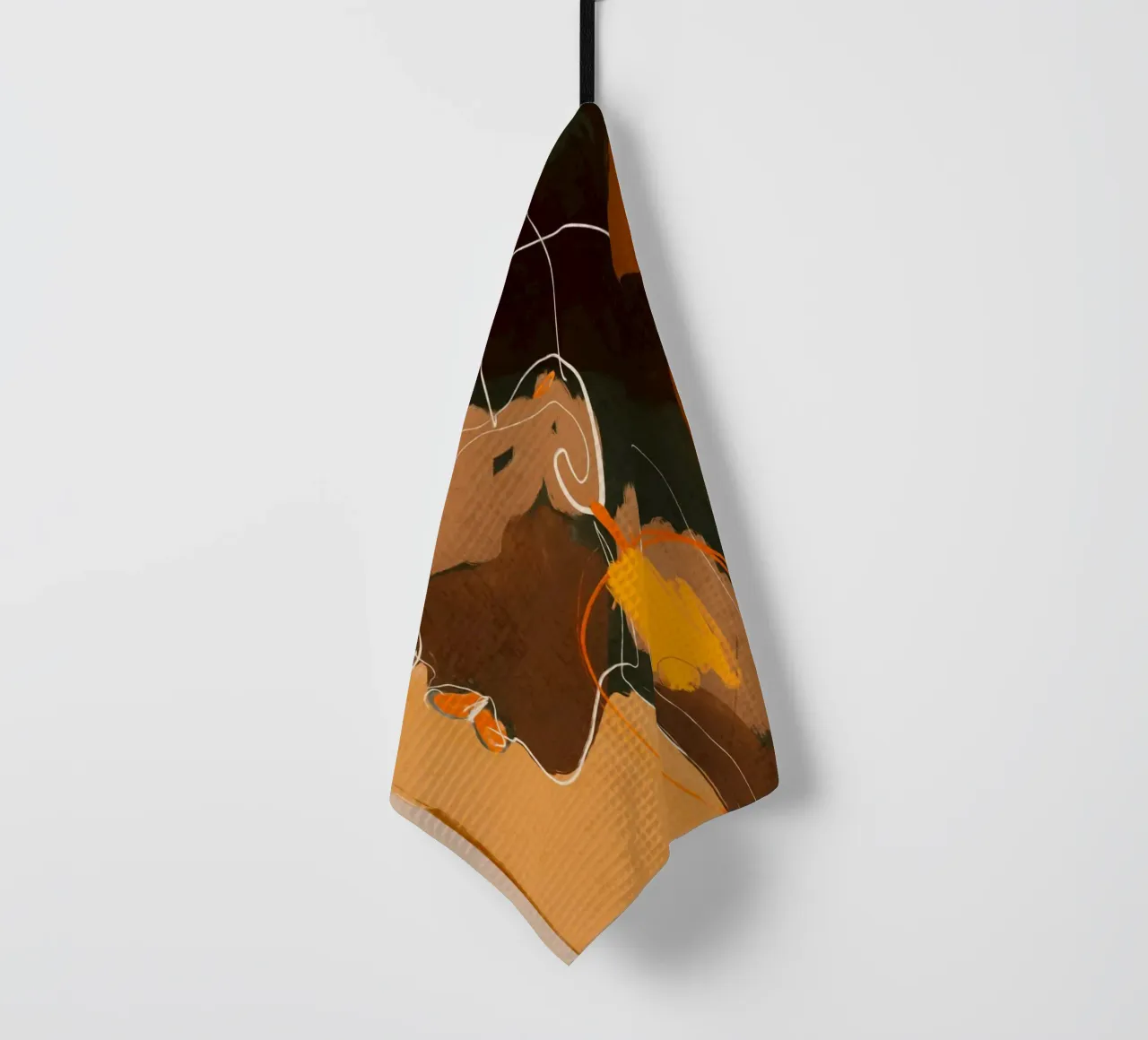 Abstrakte Kunst Mädchen Porträt Geschirrtuch von ThingDesign