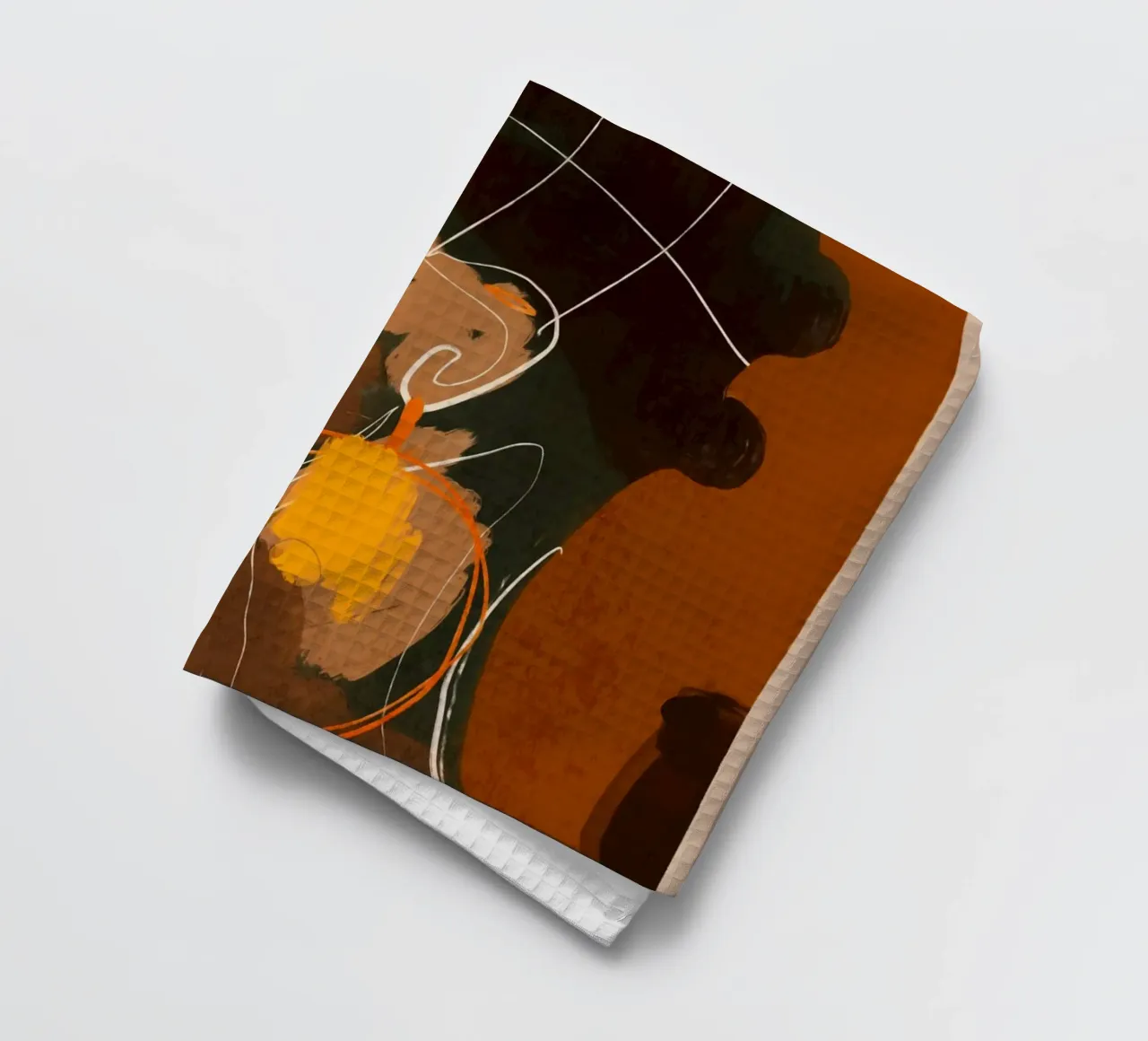 Abstrakte Kunst Mädchen Porträt Geschirrtuch von ThingDesign