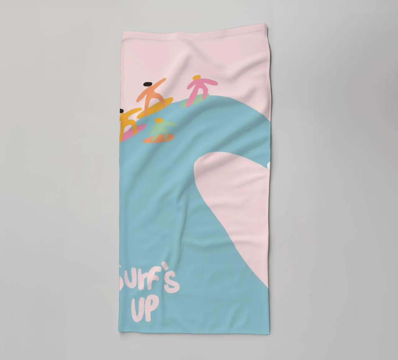 Surf's Up, Minimalist Surfer Art, Ocean Poster towel by vintagepod