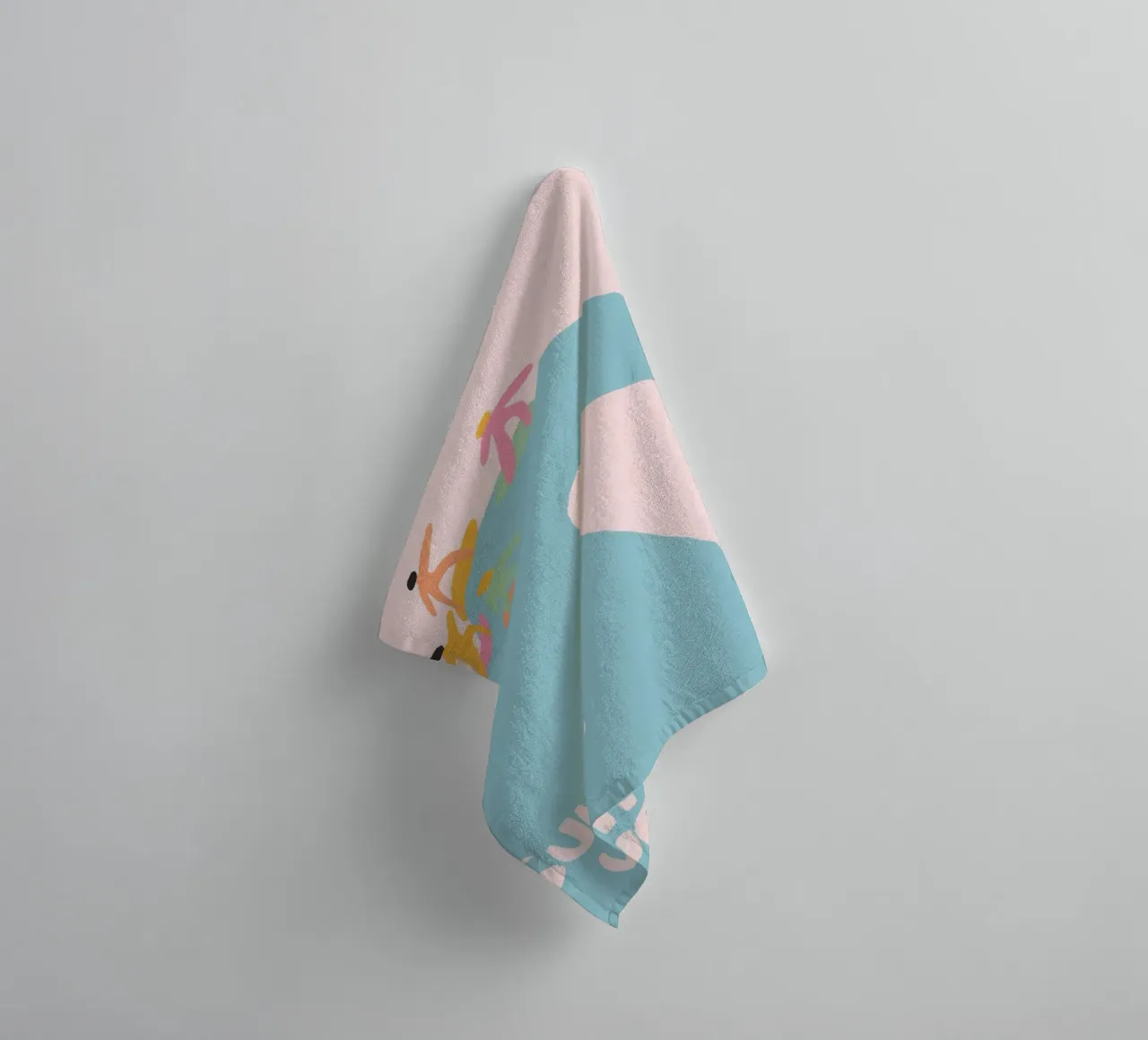 Surf's Up, Minimalist Surfer Art, Ocean Poster towel by vintagepod