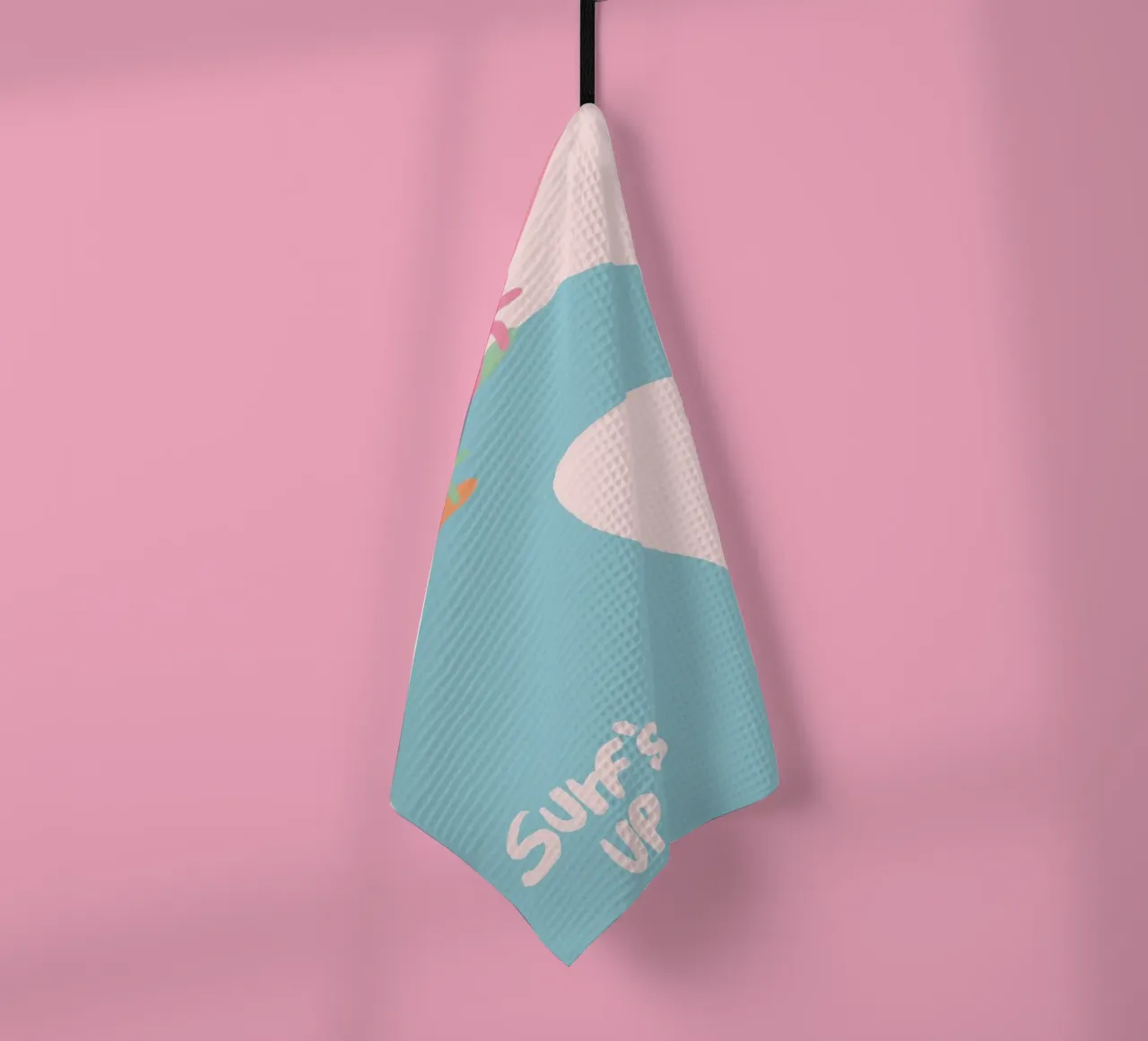 Surf's Up, Minimalist Surfer Art, Ocean Poster torchon de vintagepod