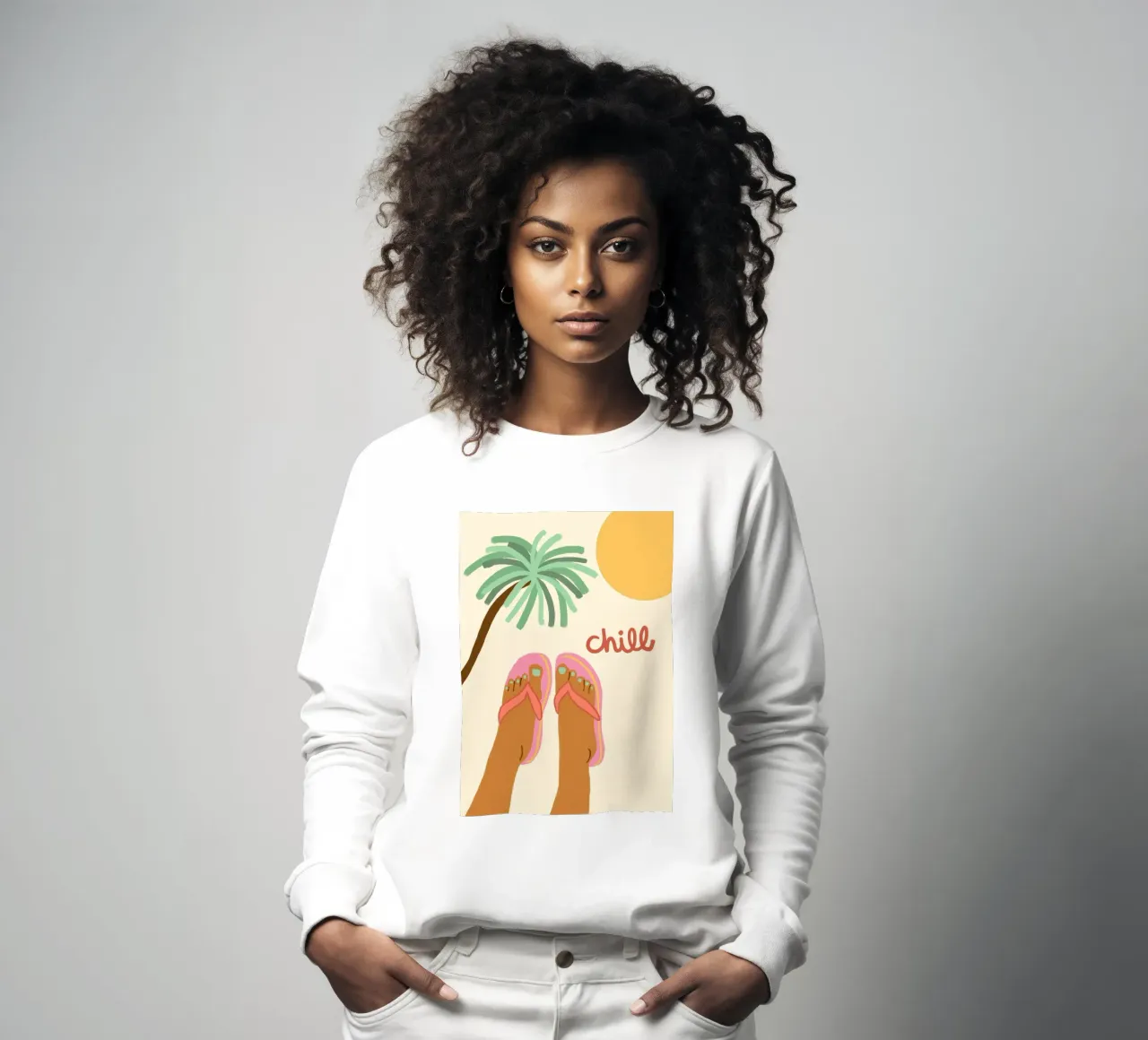 Chill, Gambe da spiaggia, Summer Vibes Art felpa da dawnthesea