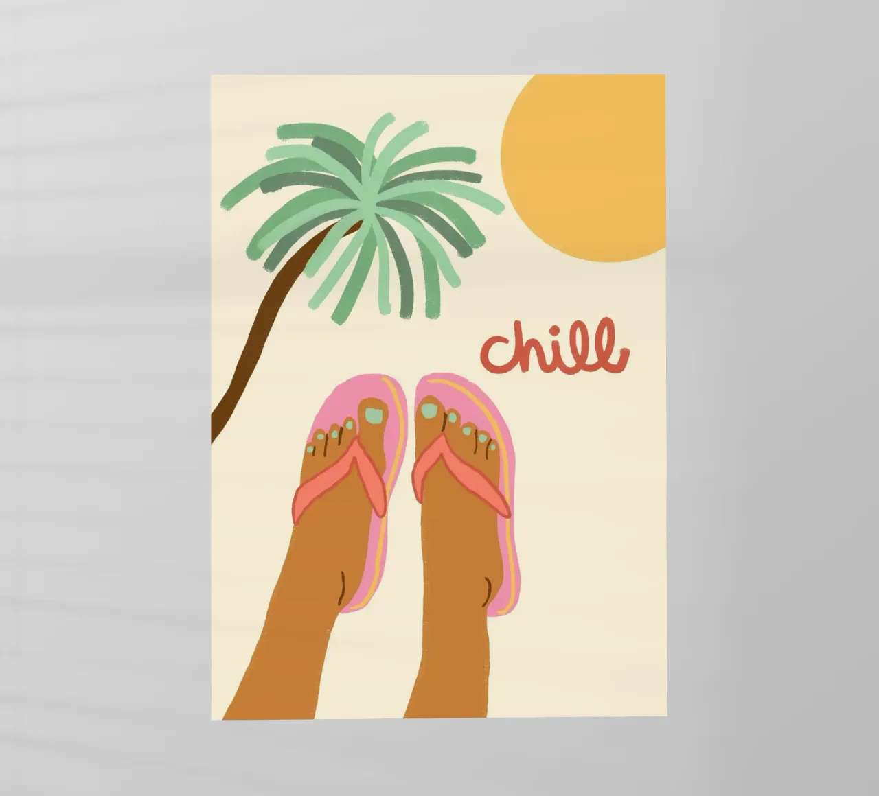 Chill, Gambe da spiaggia, Summer Vibes Art pellicola backlit da dawnthesea
