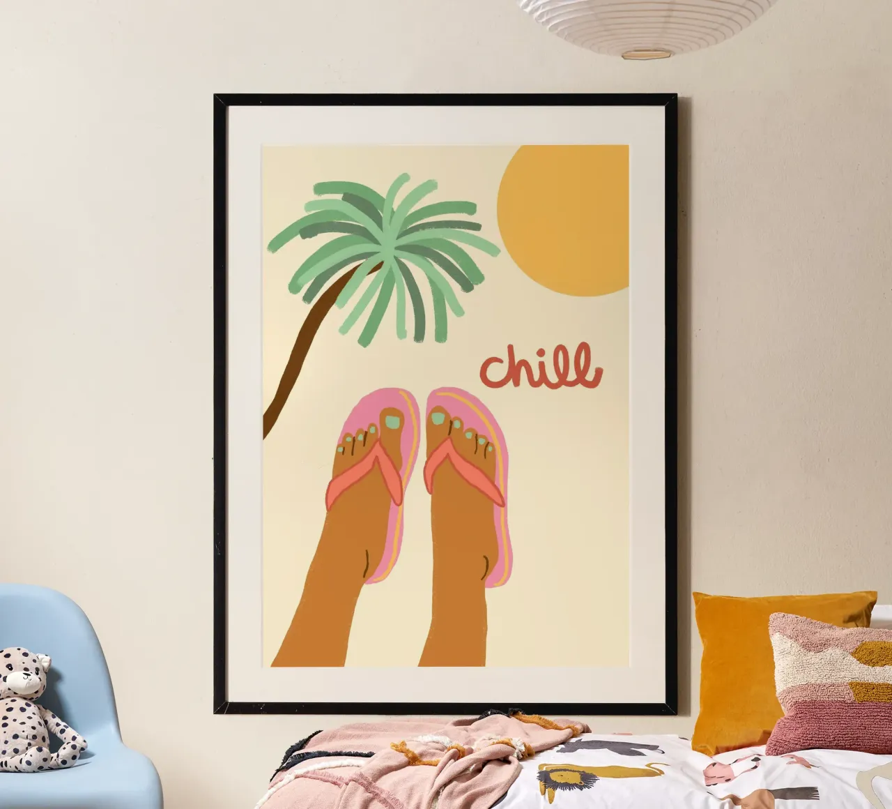Chill, Gambe da spiaggia, Summer Vibes Art poster da dawnthesea