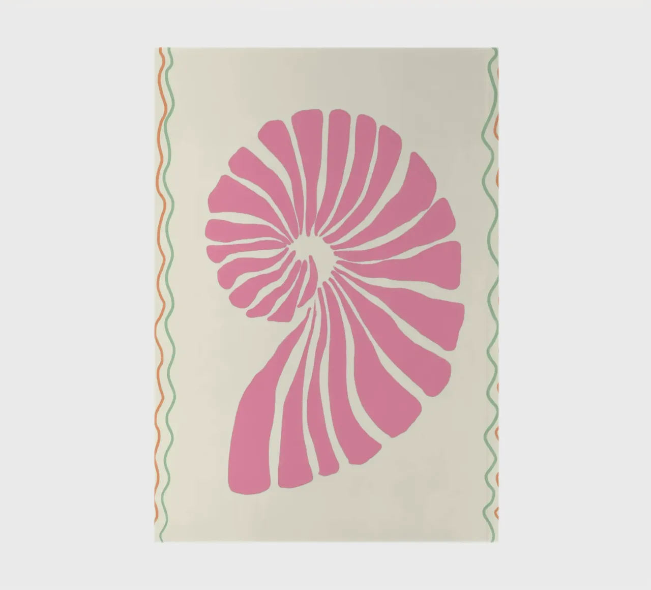 Pink Seashell, Nautilus, Minimalist Art Print notebook by dawnthesea