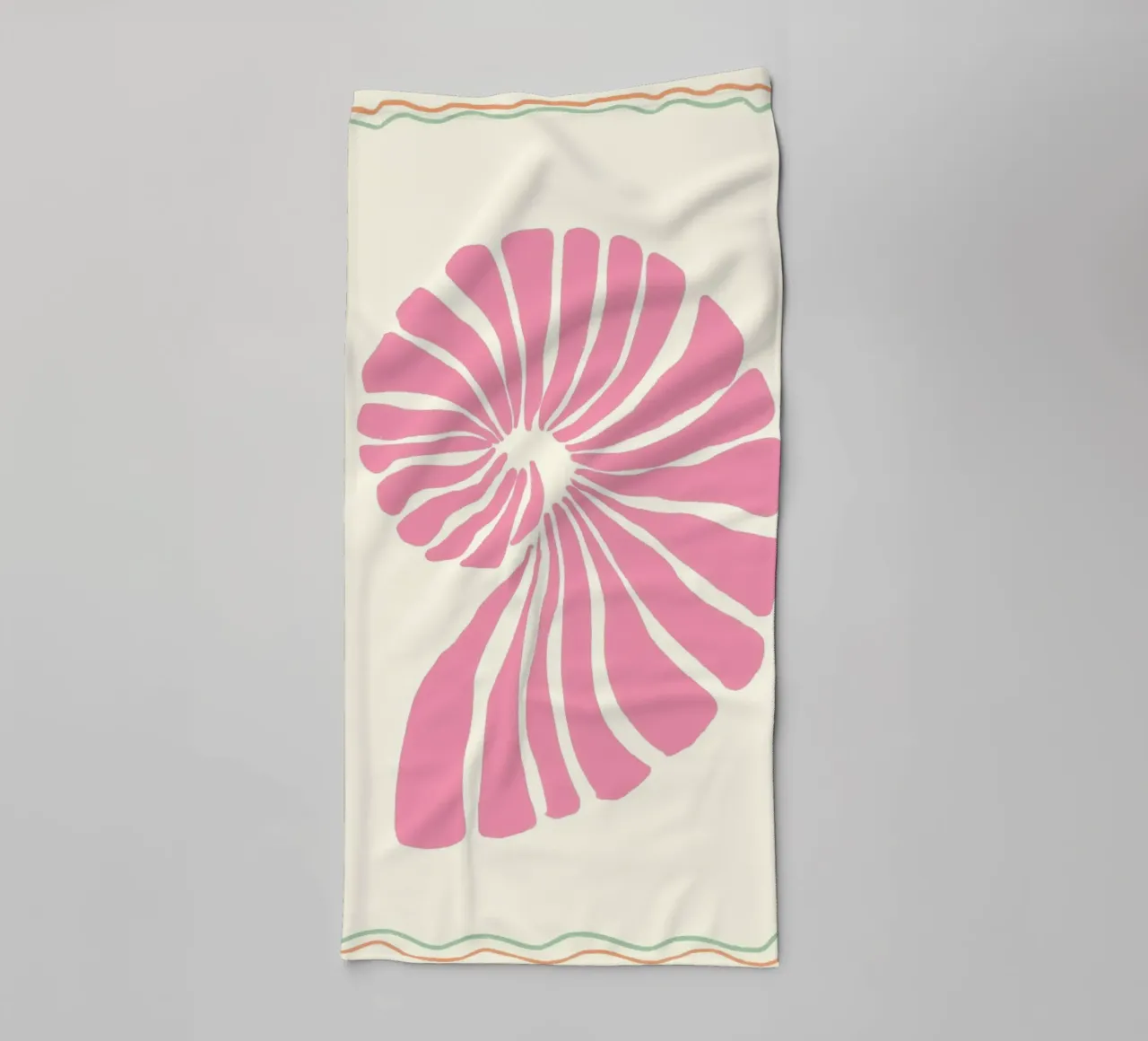 Pink Seashell, Nautilus, Minimalist Art Print towel by dawnthesea