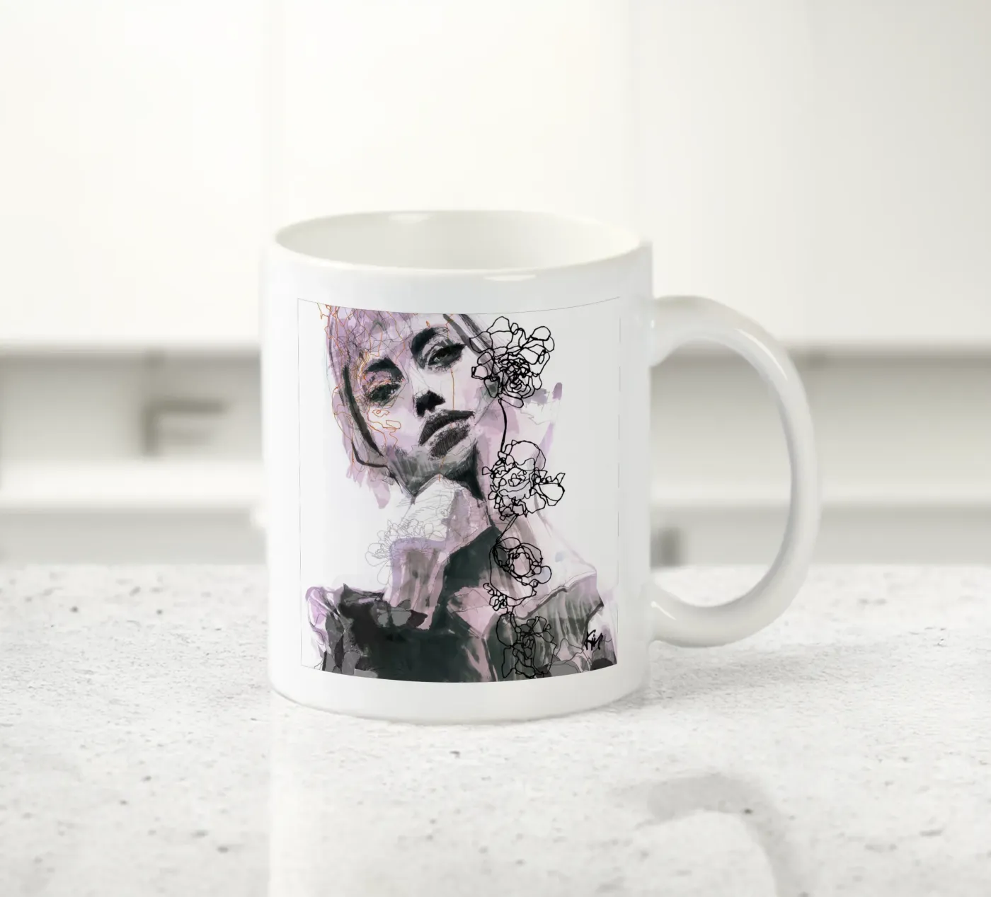 lips ceramic mug by Giulio Iurissevich