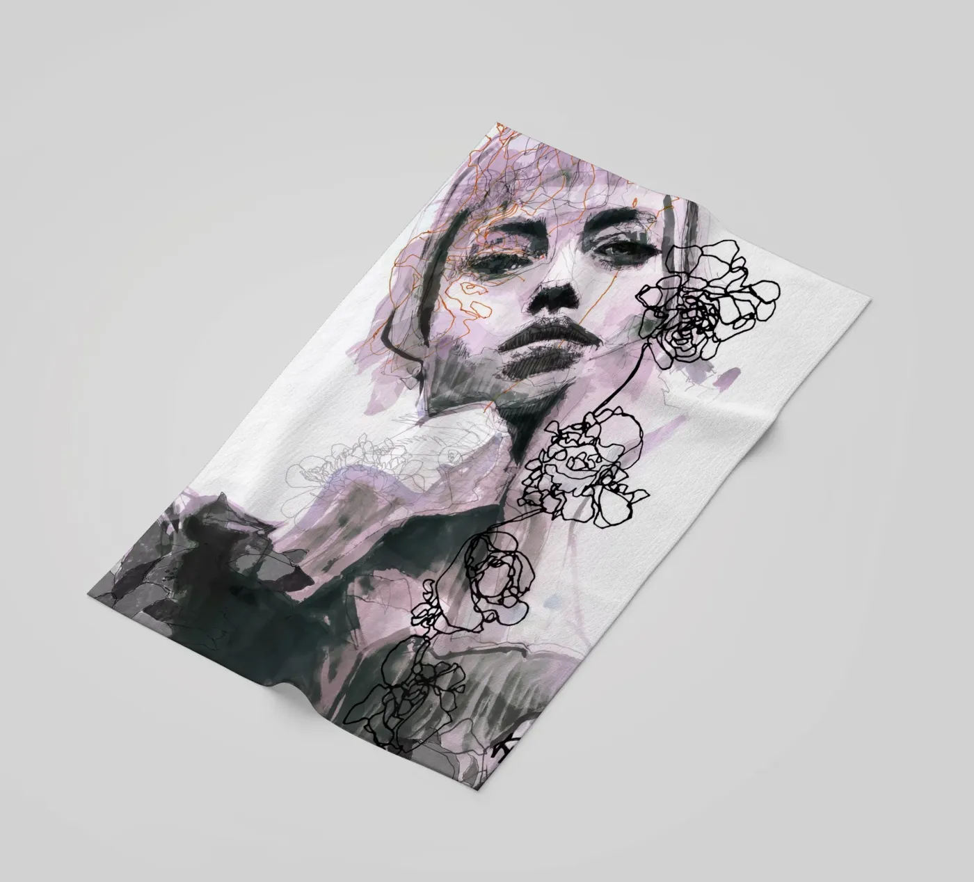 lippen strandhanddoek van Giulio Iurissevich