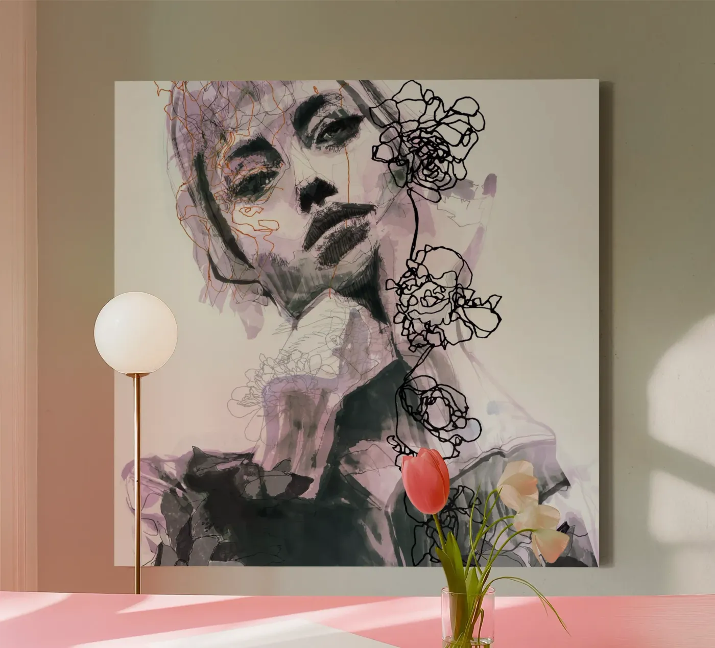 labbra tela da Giulio Iurissevich