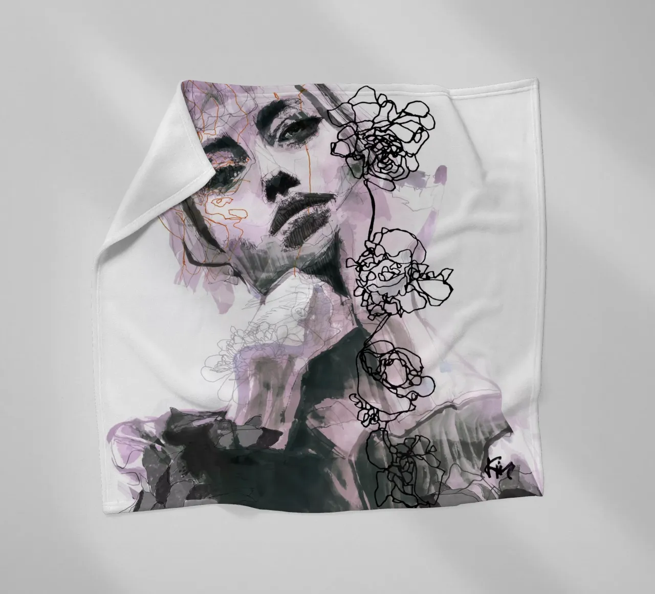 lips Fleecedecke von Giulio Iurissevich