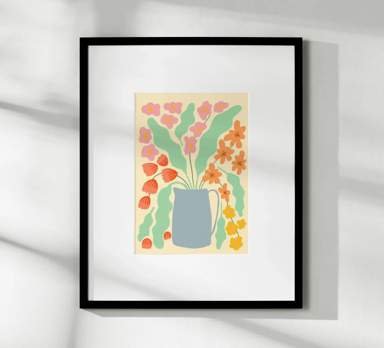 Bloemenvaas, abstract botanisch, lentekunst poster van dawnthesea