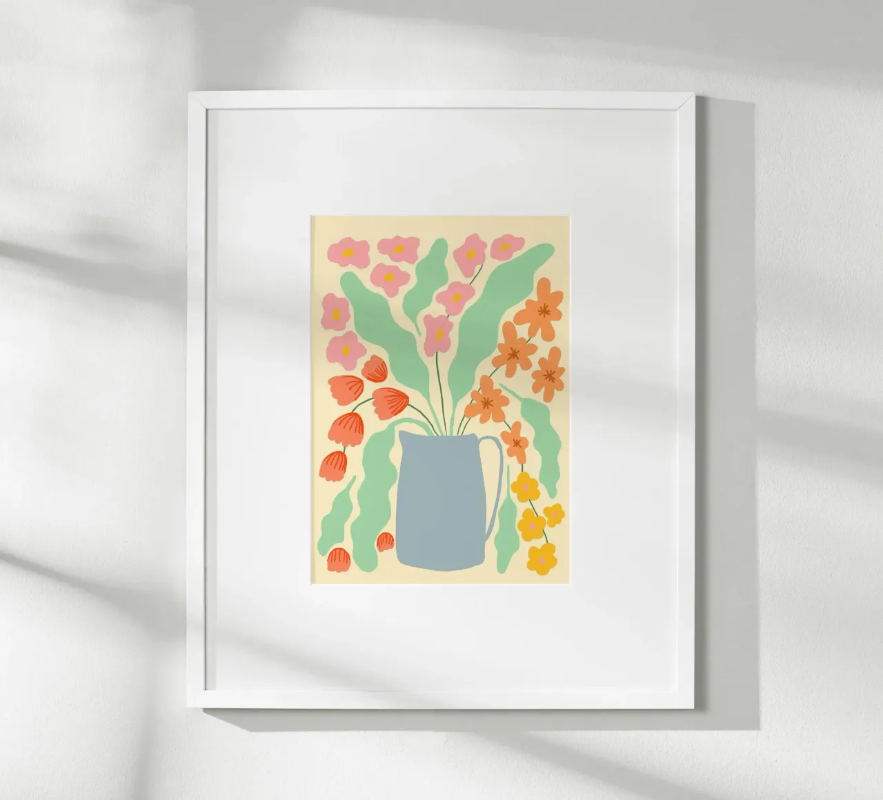 Bloemenvaas, abstract botanisch, lentekunst poster van dawnthesea