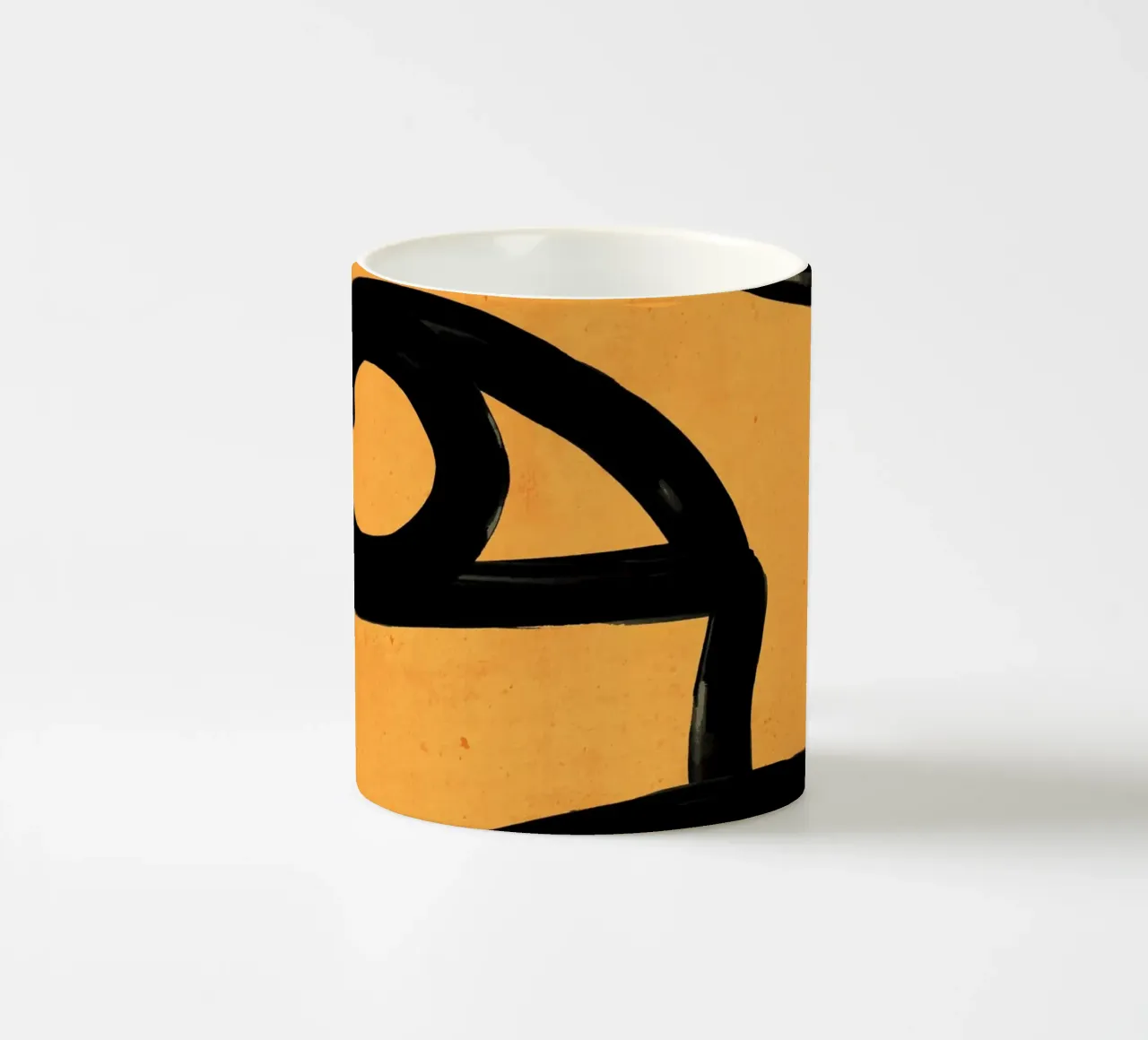 Linea d'arte astratta Occhio tazza in ceramica da ThingDesign
