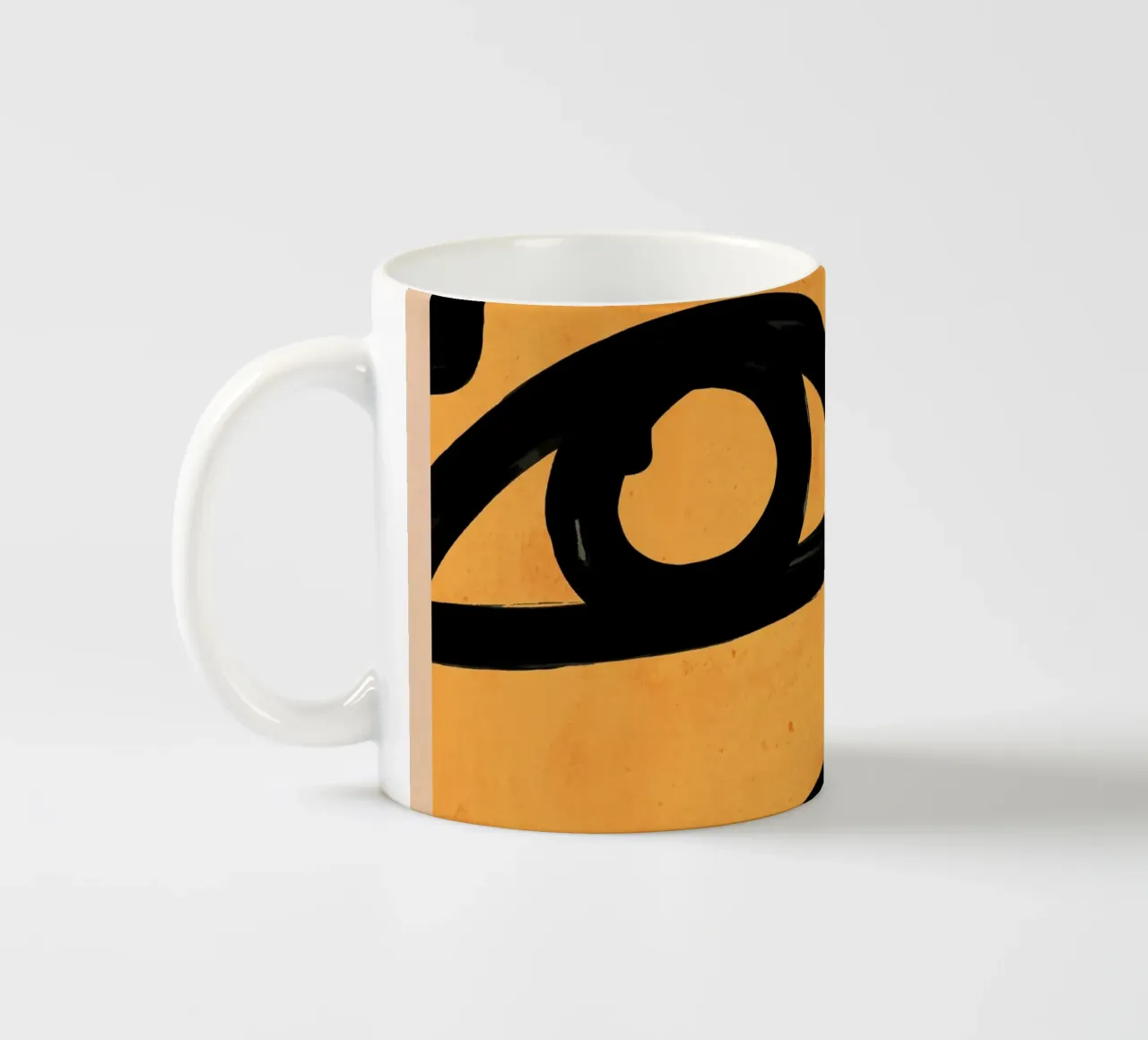Linea d'arte astratta Occhio tazza in ceramica da ThingDesign