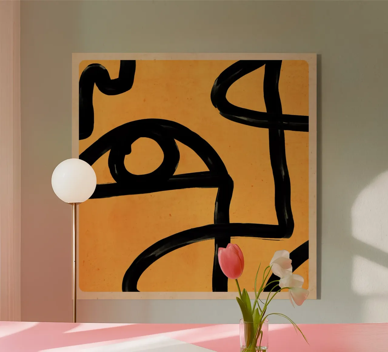 Abstract Line Art Eye acrylic glass by ThingDesign