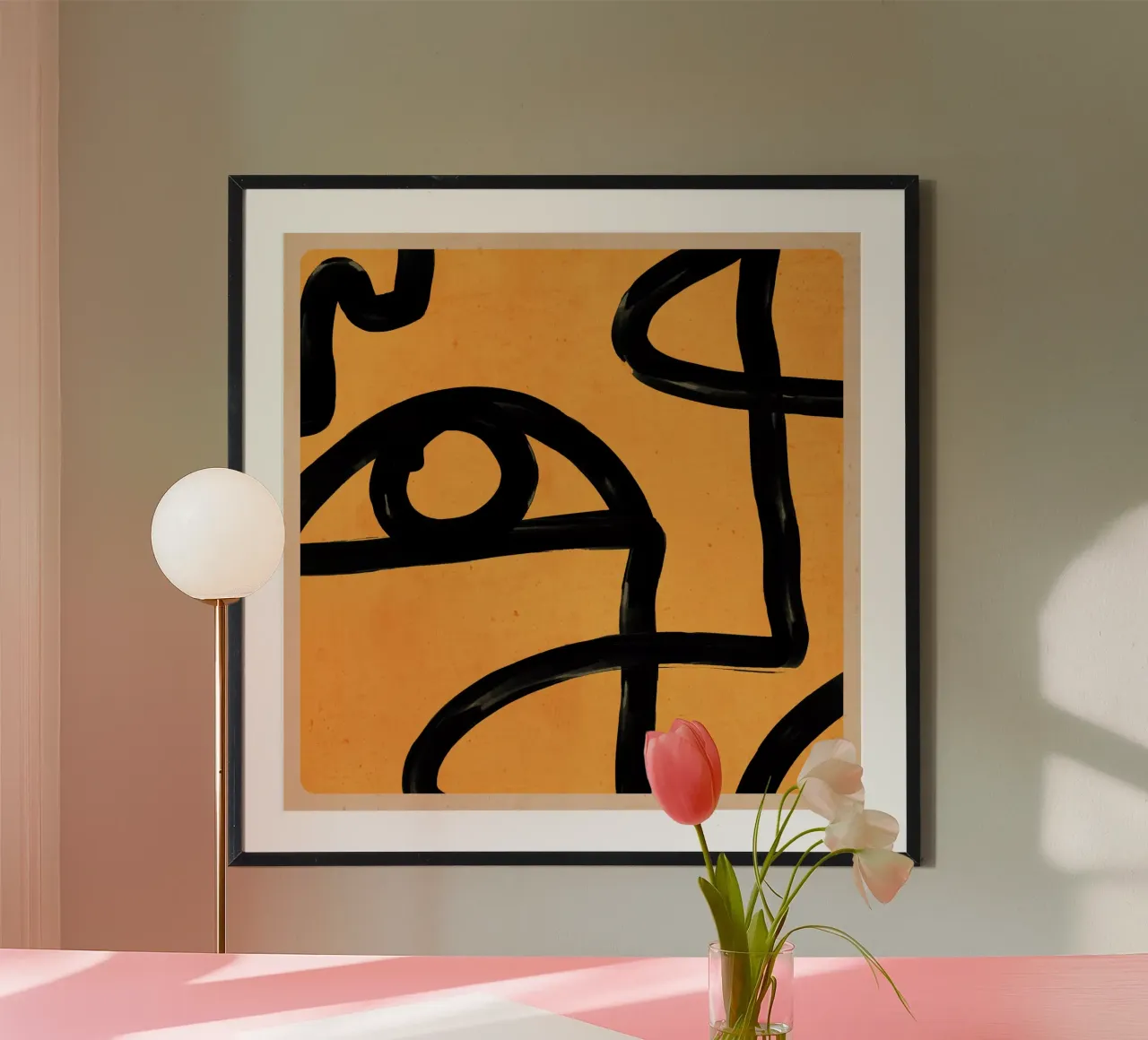 Abstrakte Linienkunst Auge Hahnemühle von ThingDesign