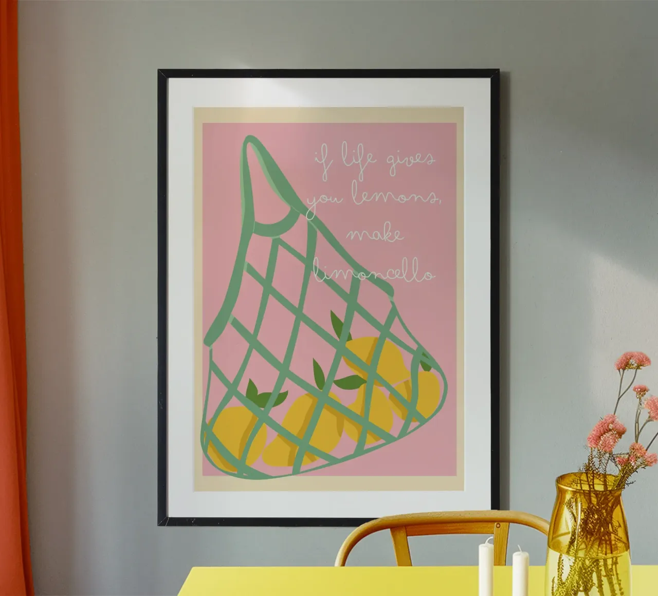 Citazione sul limoncello, arte divertente in cucina, poster sul limone poster da dawnthesea
