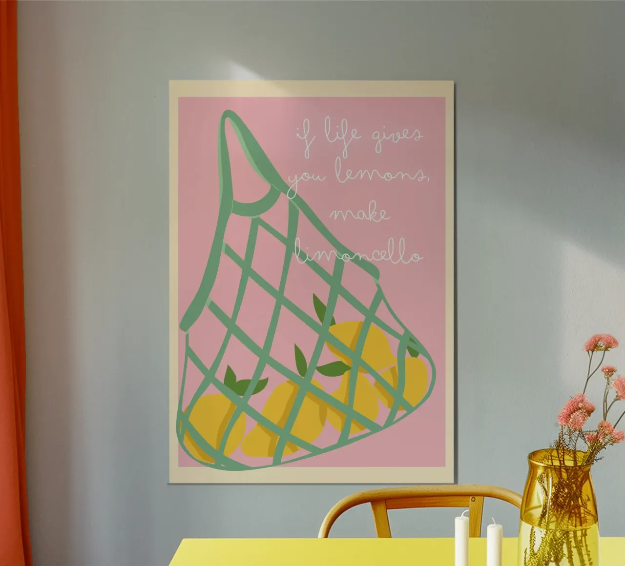 Citazione sul limoncello, arte divertente in cucina, poster sul limone poster da dawnthesea