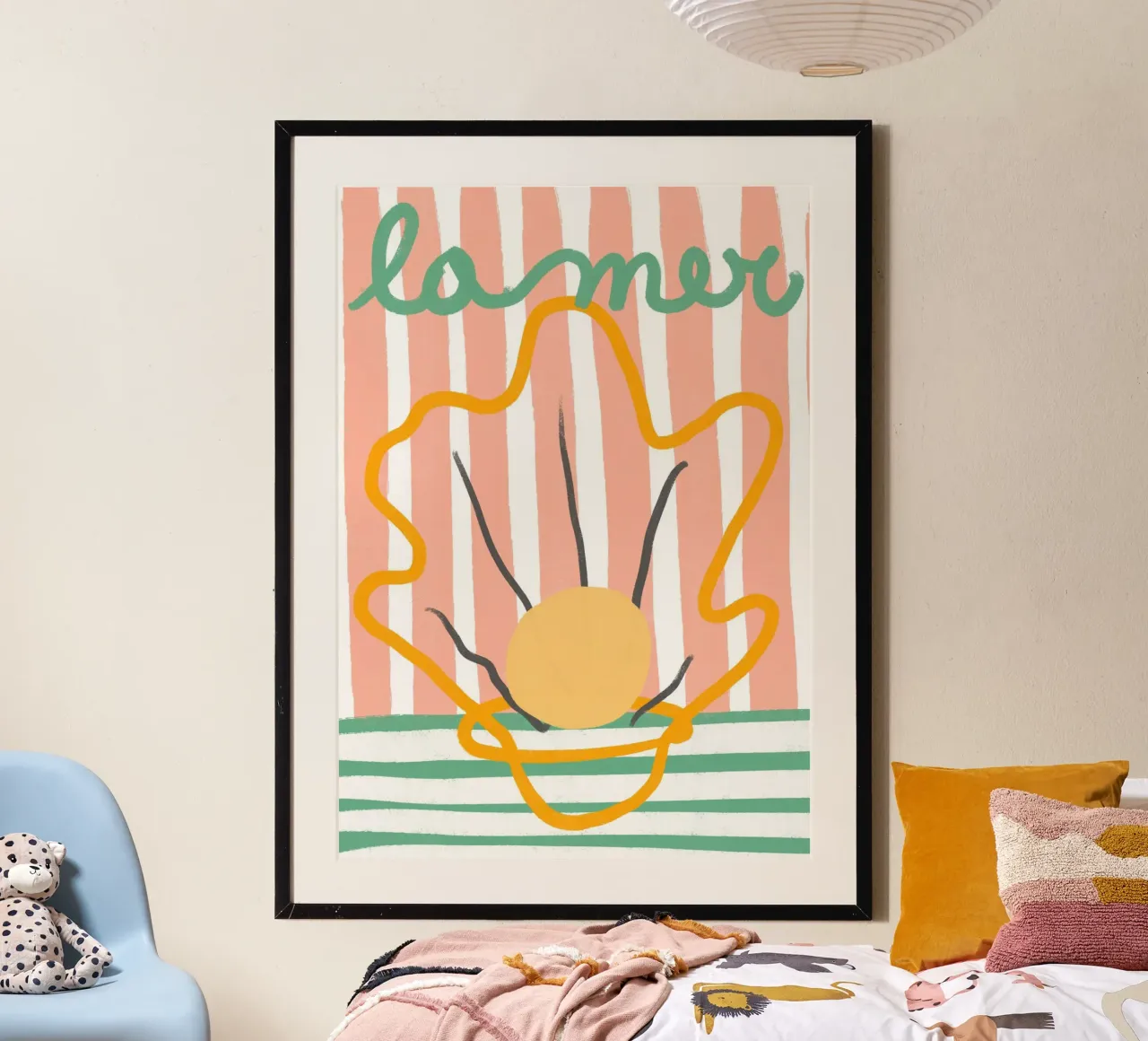 La Mer, Seashell Pearl, French Coastal Art poster by dawnthesea