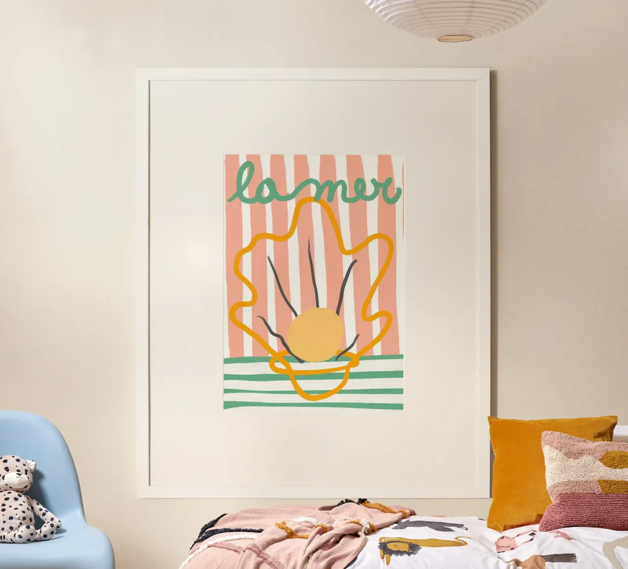 La Mer, Seashell Pearl, French Coastal Art poster by dawnthesea