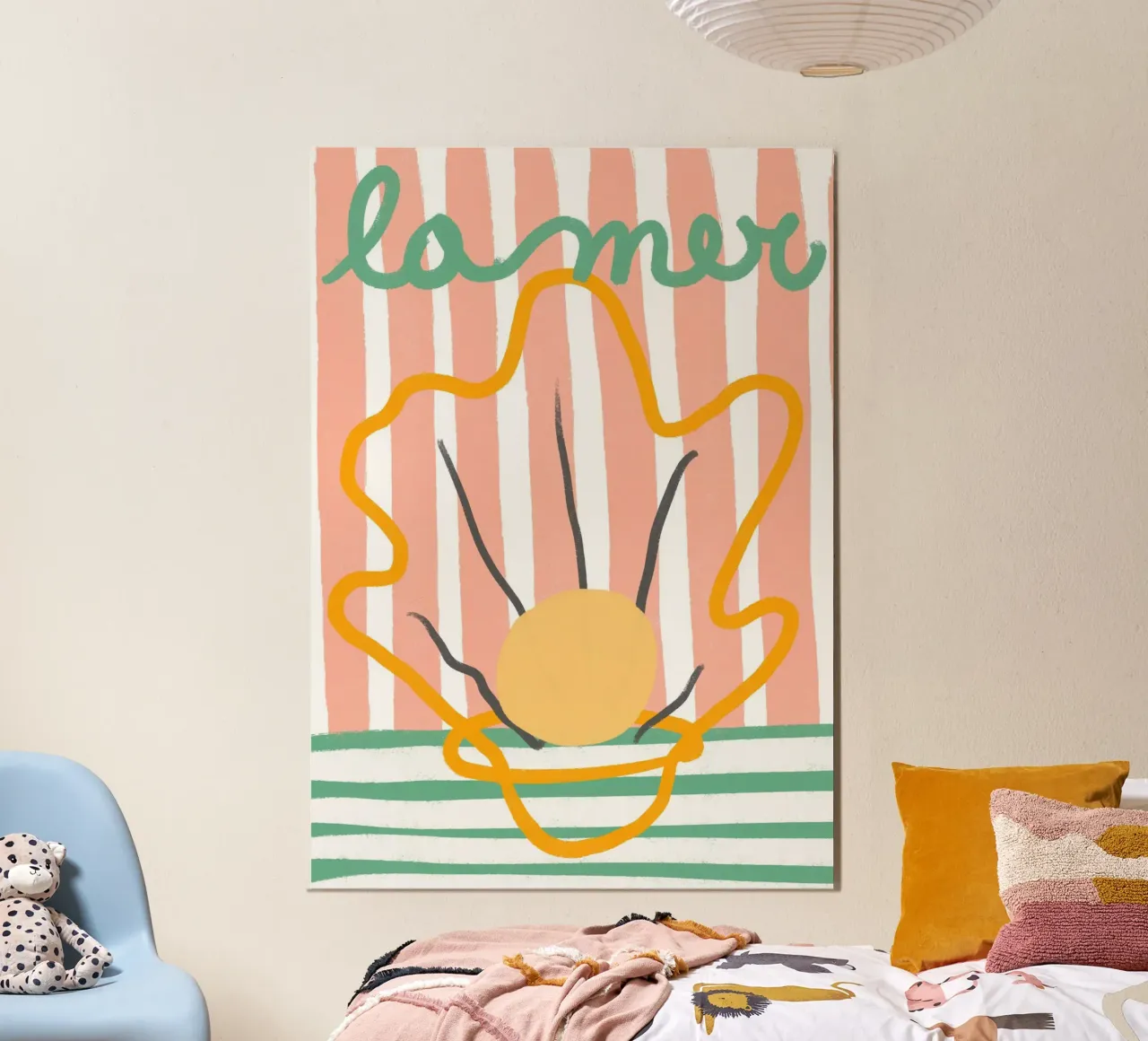 La Mer, Seashell Pearl, French Coastal Art poster by dawnthesea