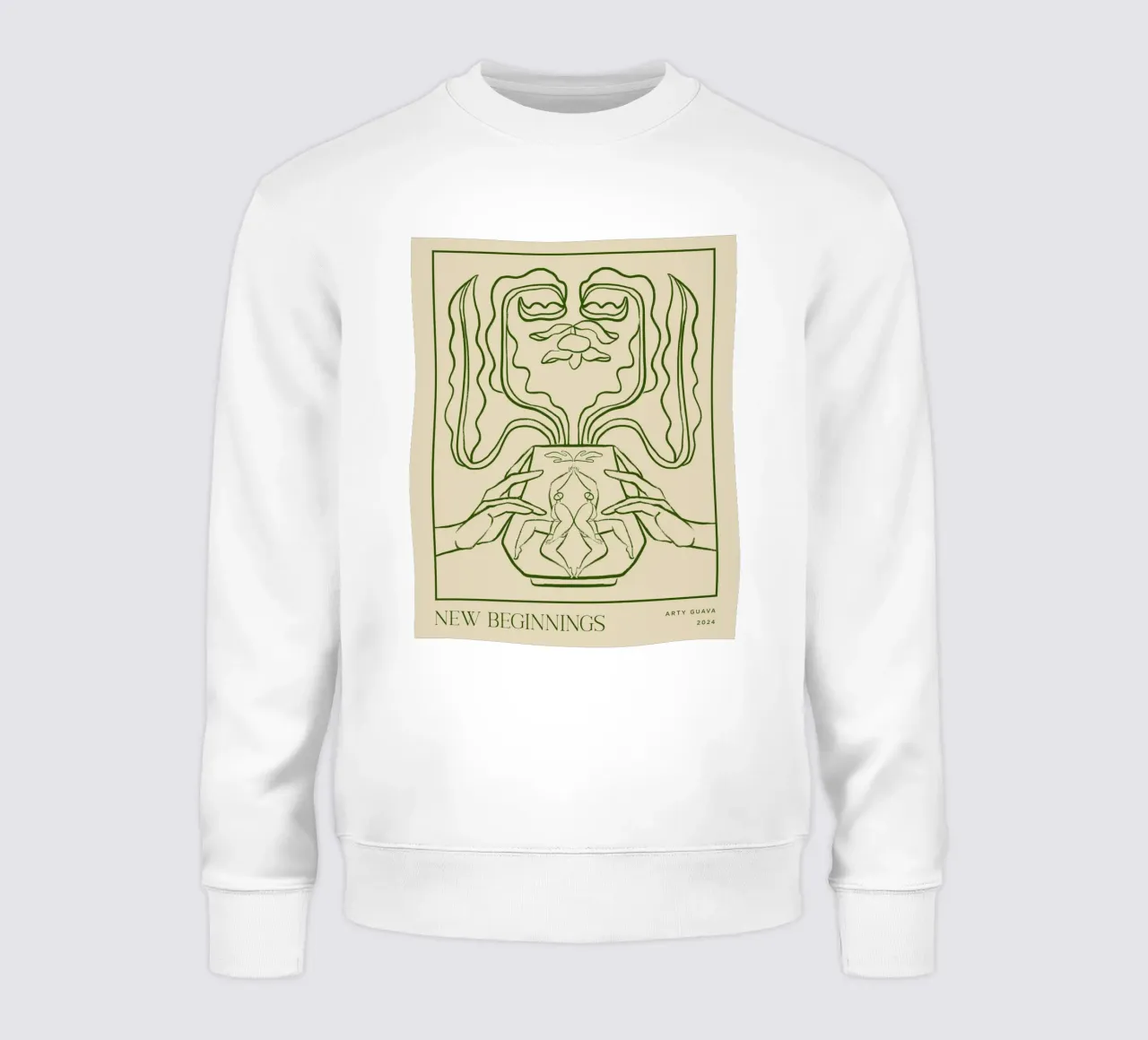 Vessel Collection, New Beginnings Line Art felpa da Arty Guava
