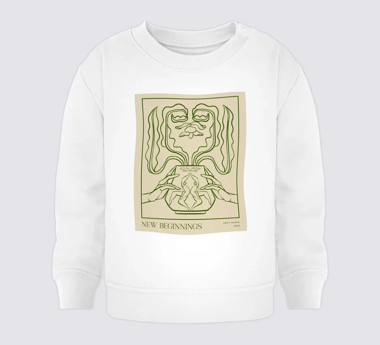 Vessel Collection, New Beginnings Line Art felpa neonato da Arty Guava