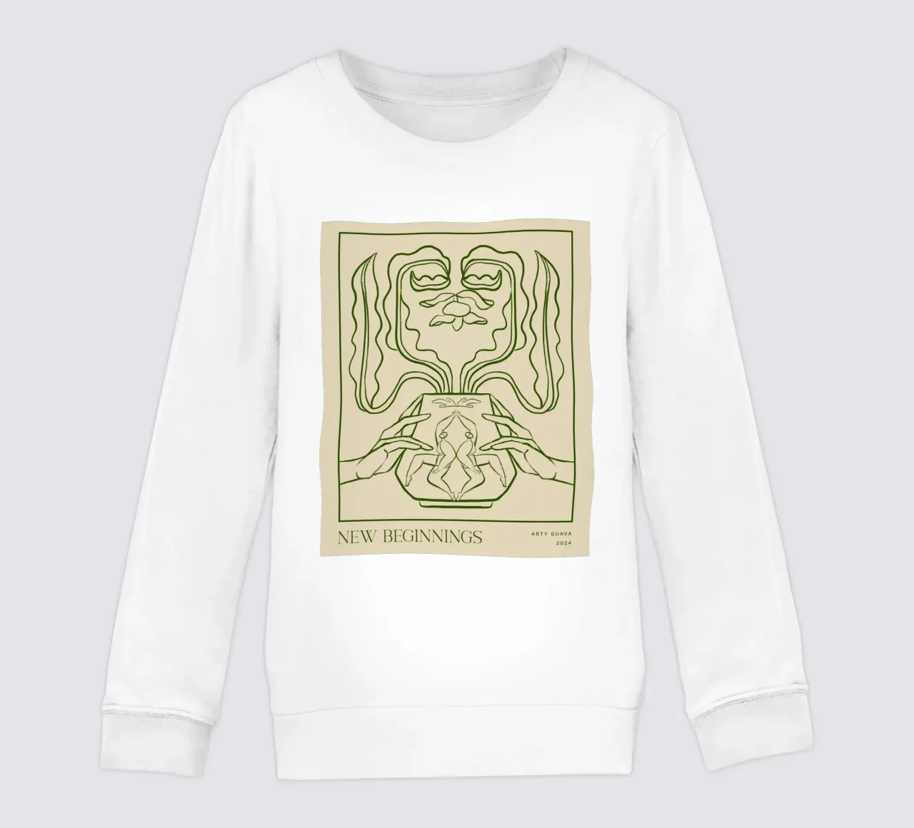 Vessel Collection, New Beginnings Line Art felpa bambino da Arty Guava