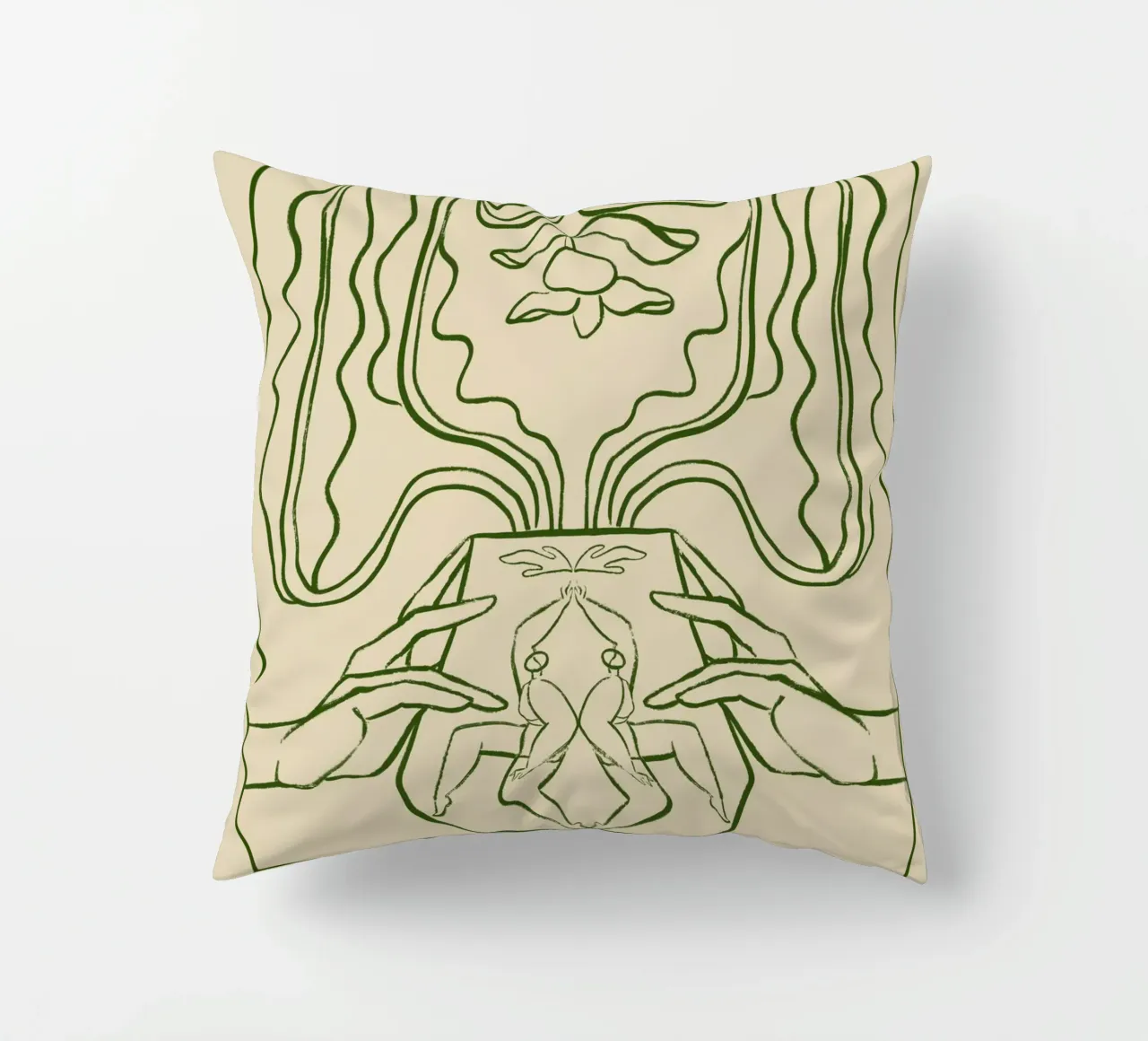 Vessel Collection, New Beginnings Line Art cuscino da Arty Guava