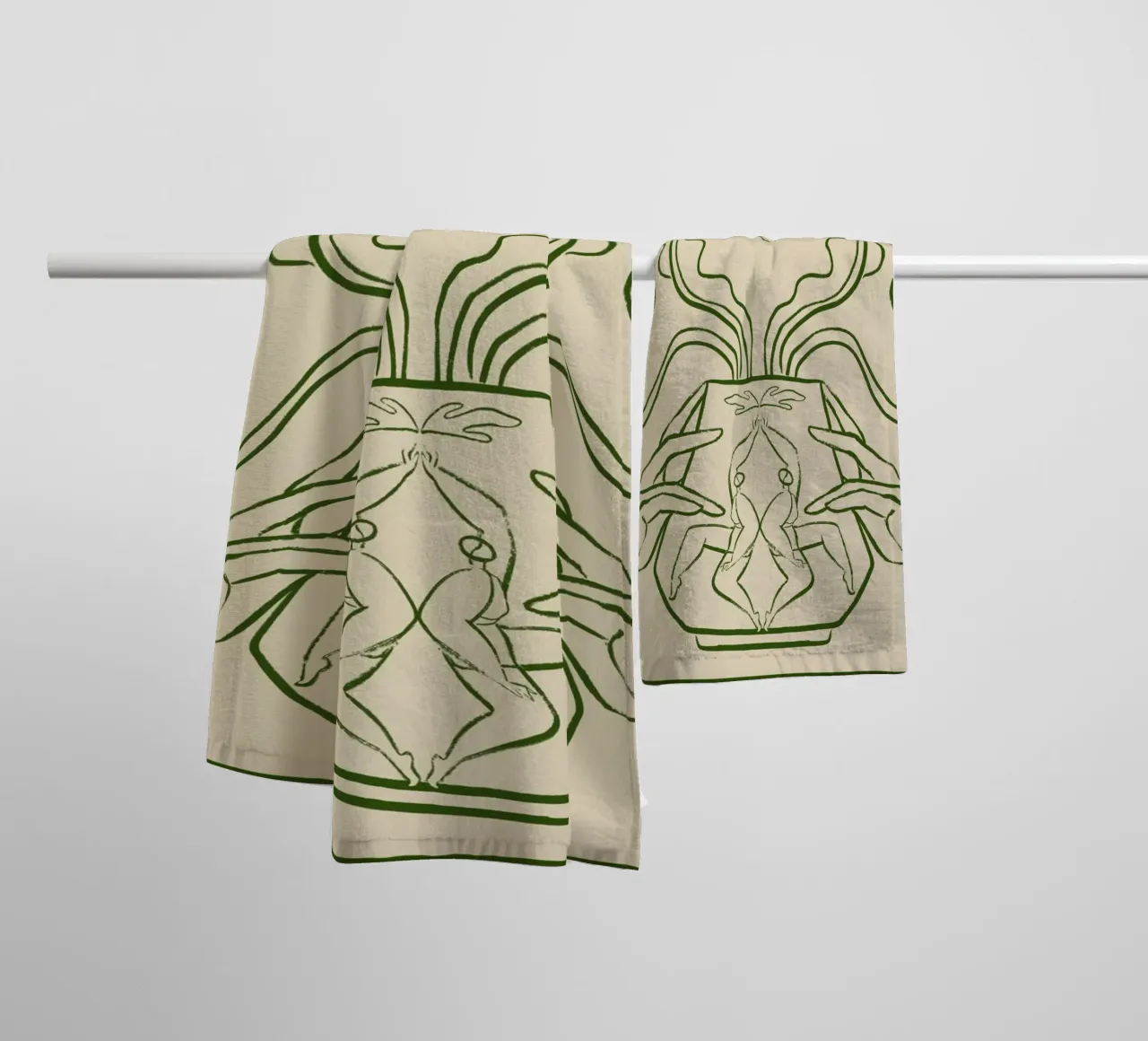 Vessel Collection, New Beginnings Line Art asciugamano da bagno da Arty Guava