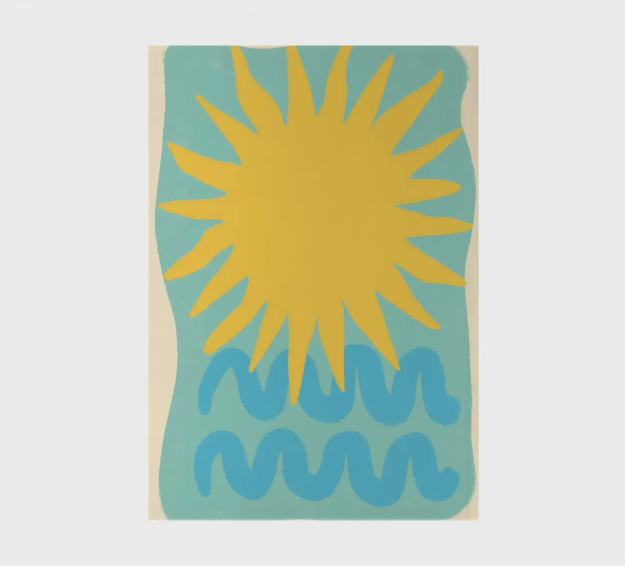 Sun and Sea, Abstract Summer Art Print notebook by dawnthesea