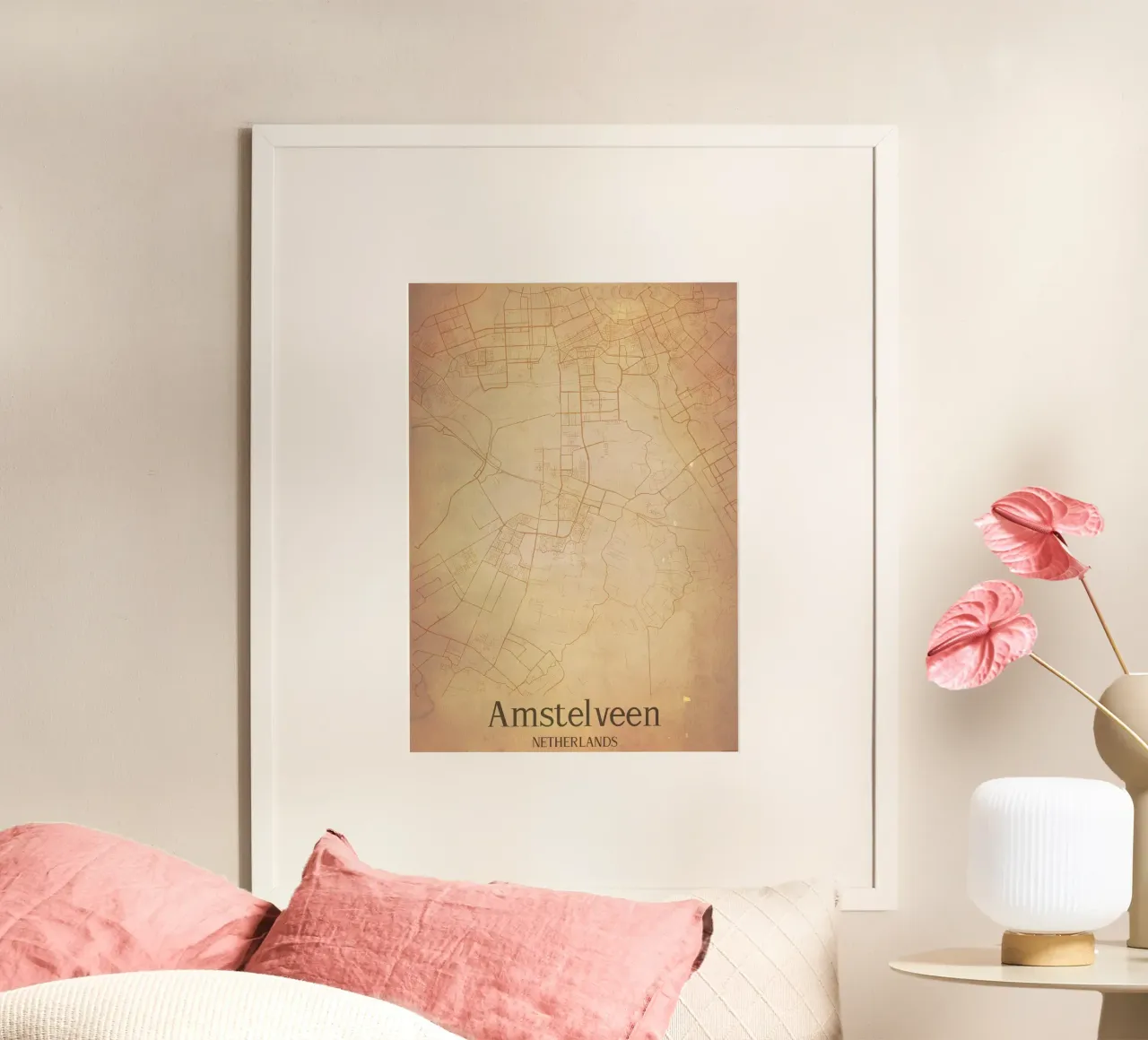 Amstelveen NETHERLANDS poster con telaio in legno da WorldPrint