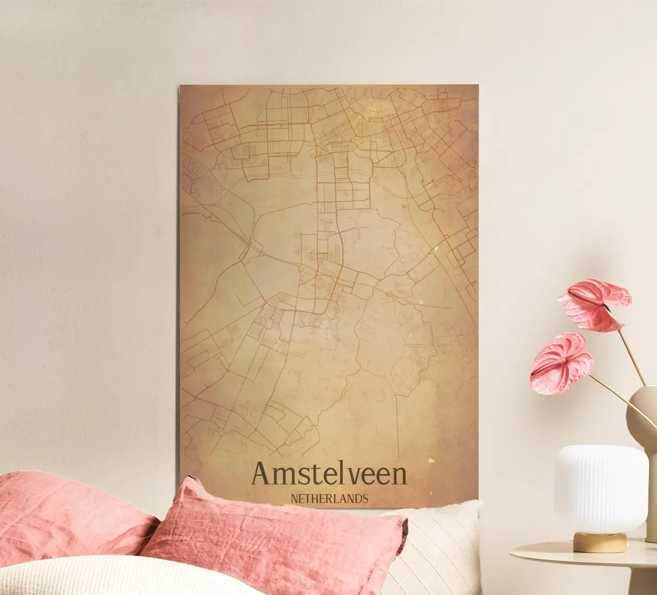 Amstelveen NETHERLANDS poster con telaio in legno da WorldPrint