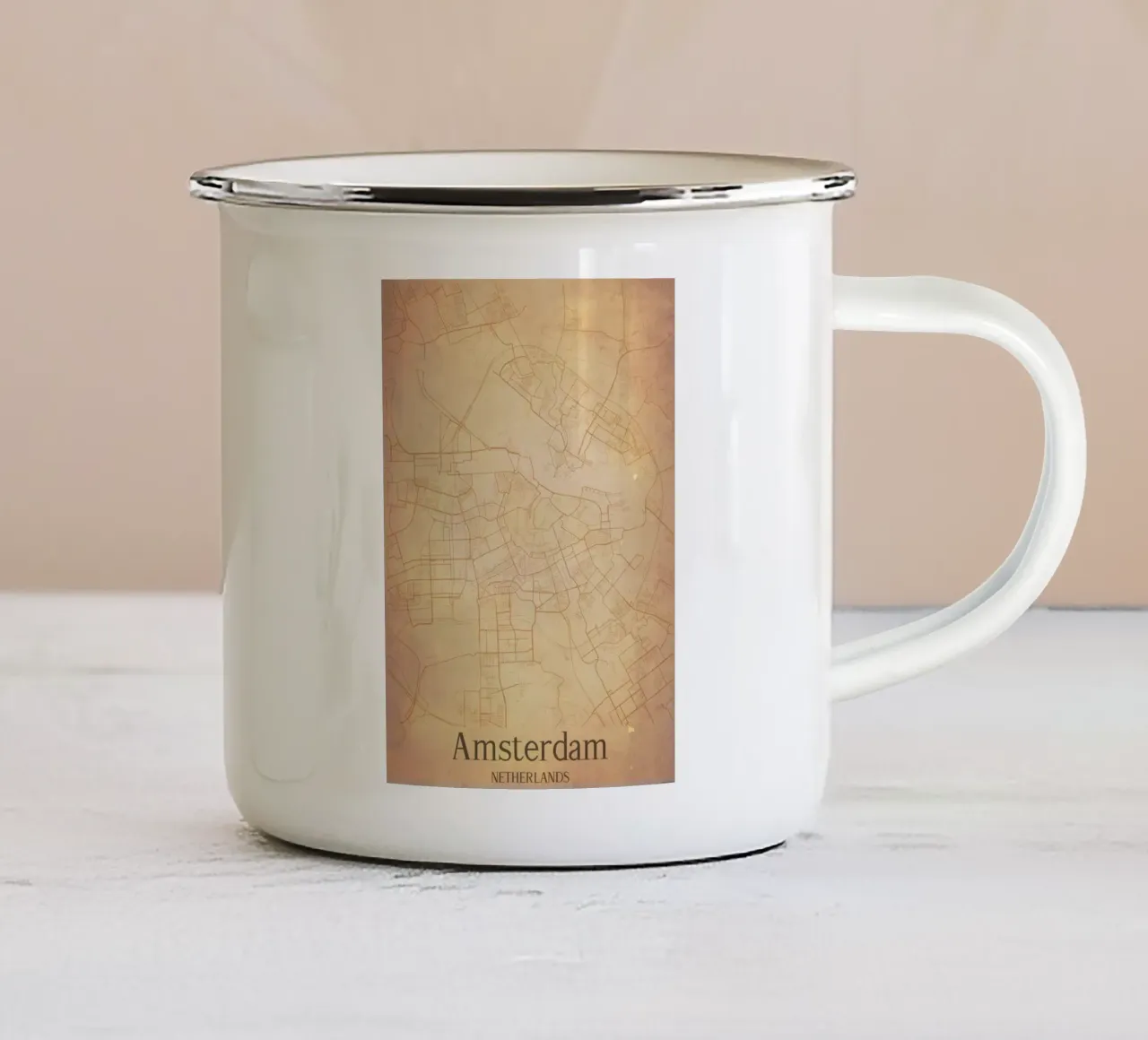 Amsterdam NETHERLANDS tazza in smalto da WorldPrint