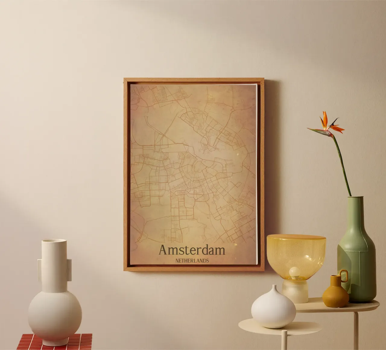 Amsterdam NETHERLANDS tela con Cornice a cassetta da WorldPrint