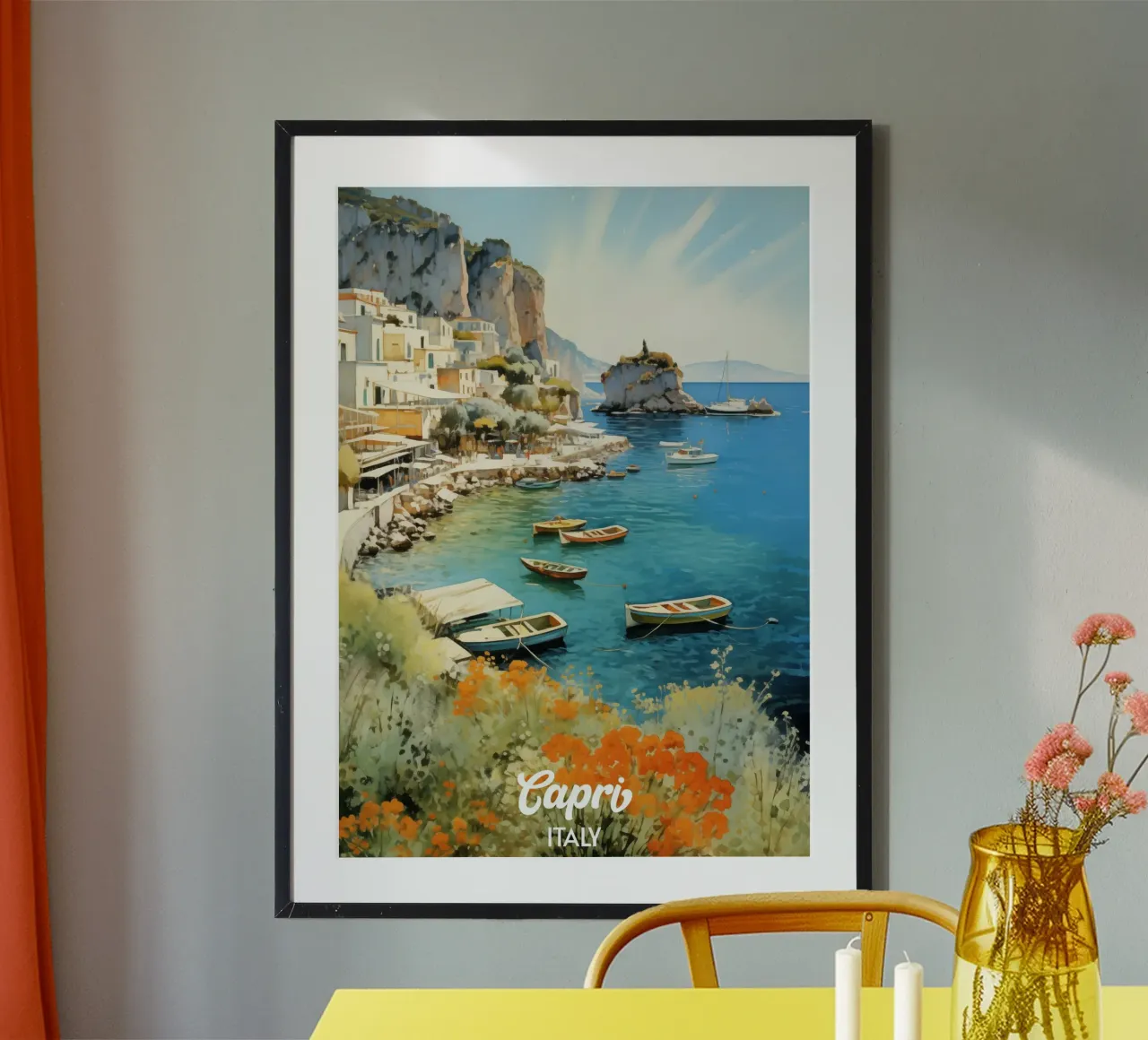 Capri Italy poster da Cyberpunk Canvas