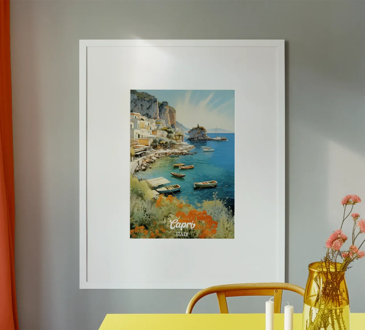 Capri Italy poster da Cyberpunk Canvas