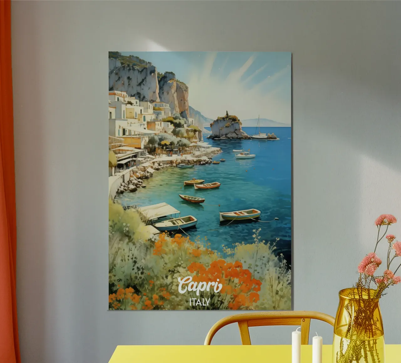Capri Italy poster da Cyberpunk Canvas