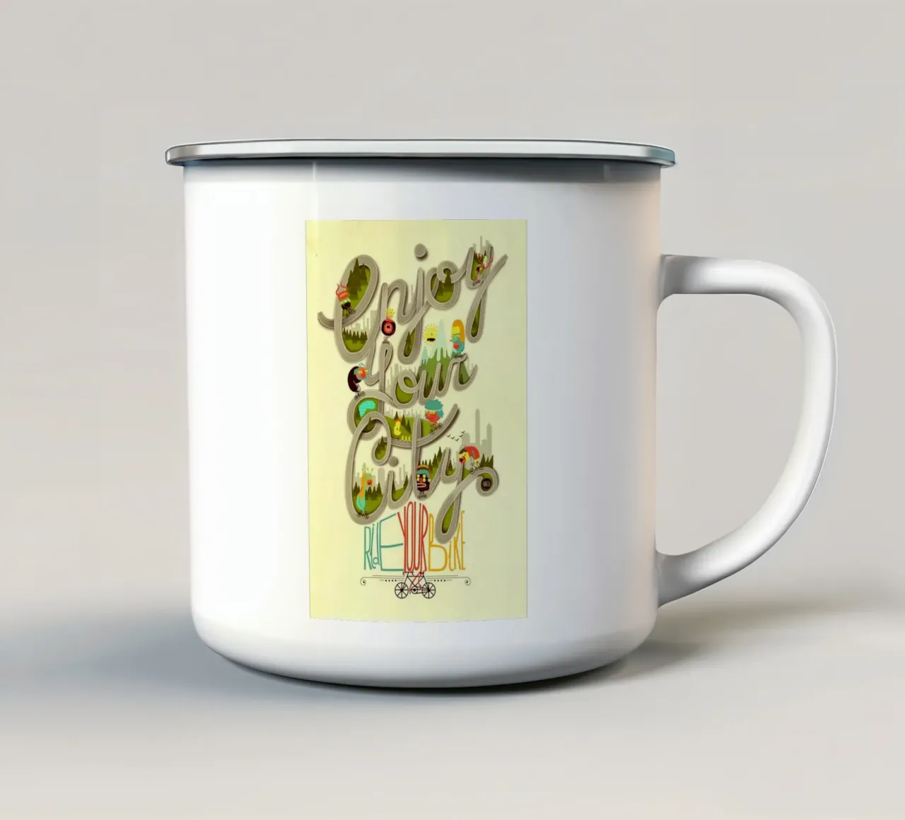 godetevi la vostra città tazza in smalto da art quots shop