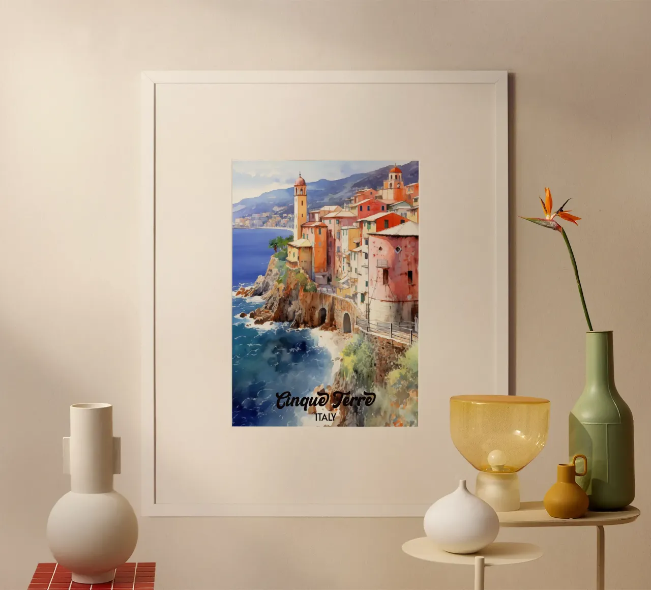 Cinque Terre Italy poster da Cyberpunk Canvas