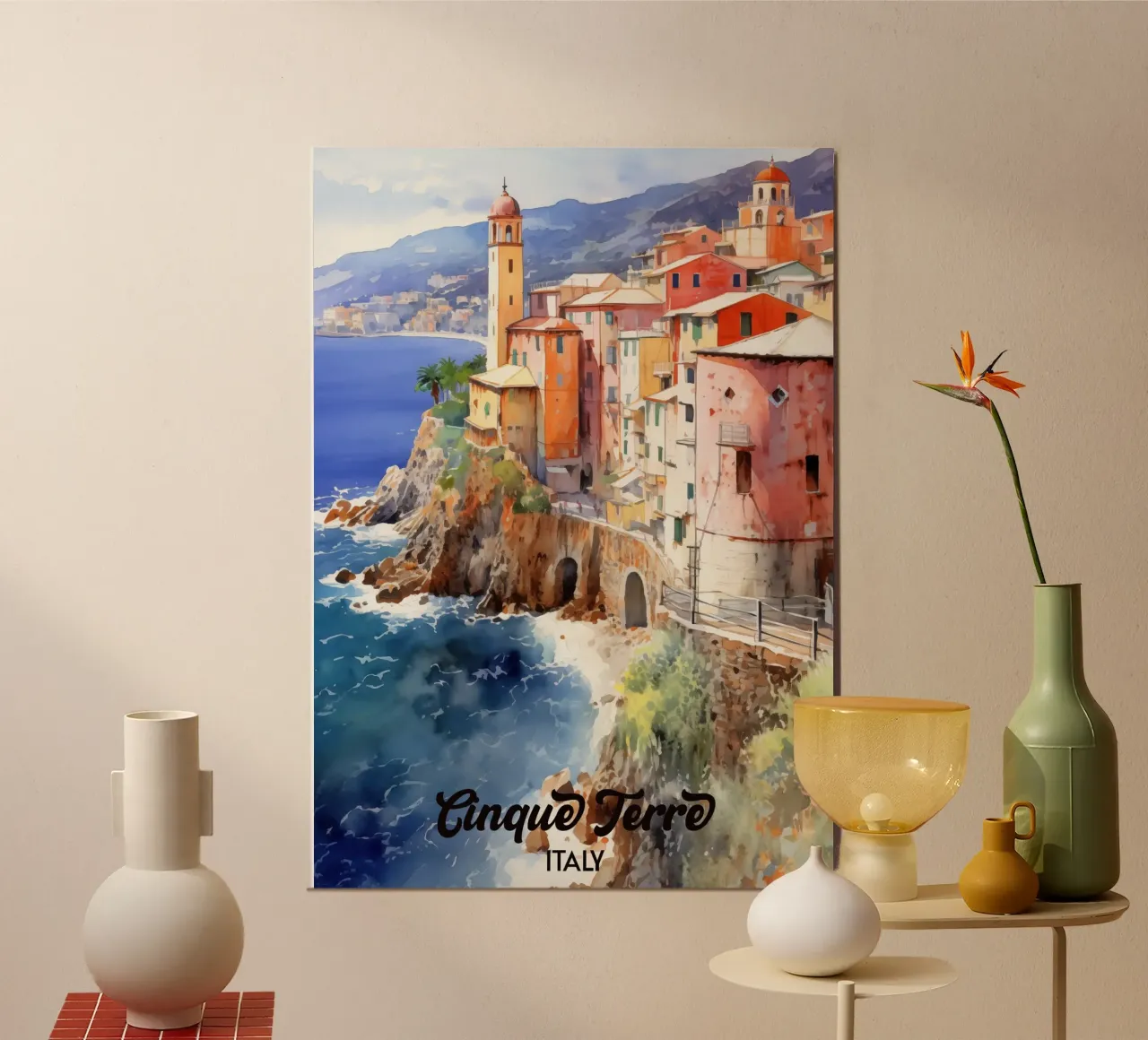 Cinque Terre Italy poster da Cyberpunk Canvas