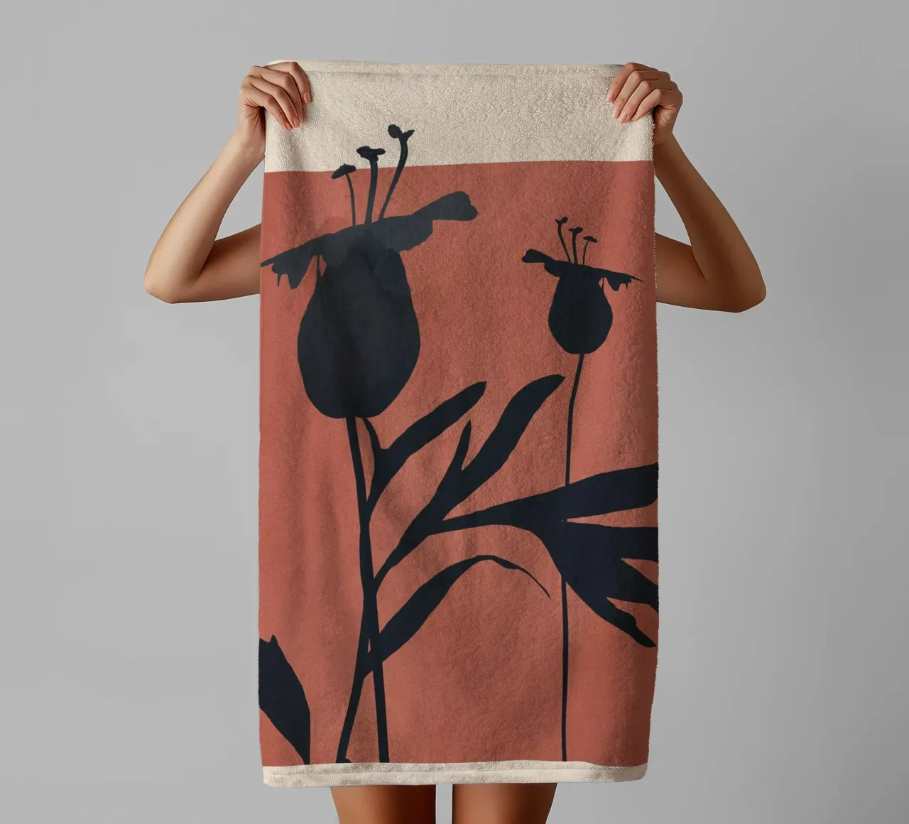 Abstract Art Minimal Plant 92 towel by ThingDesign