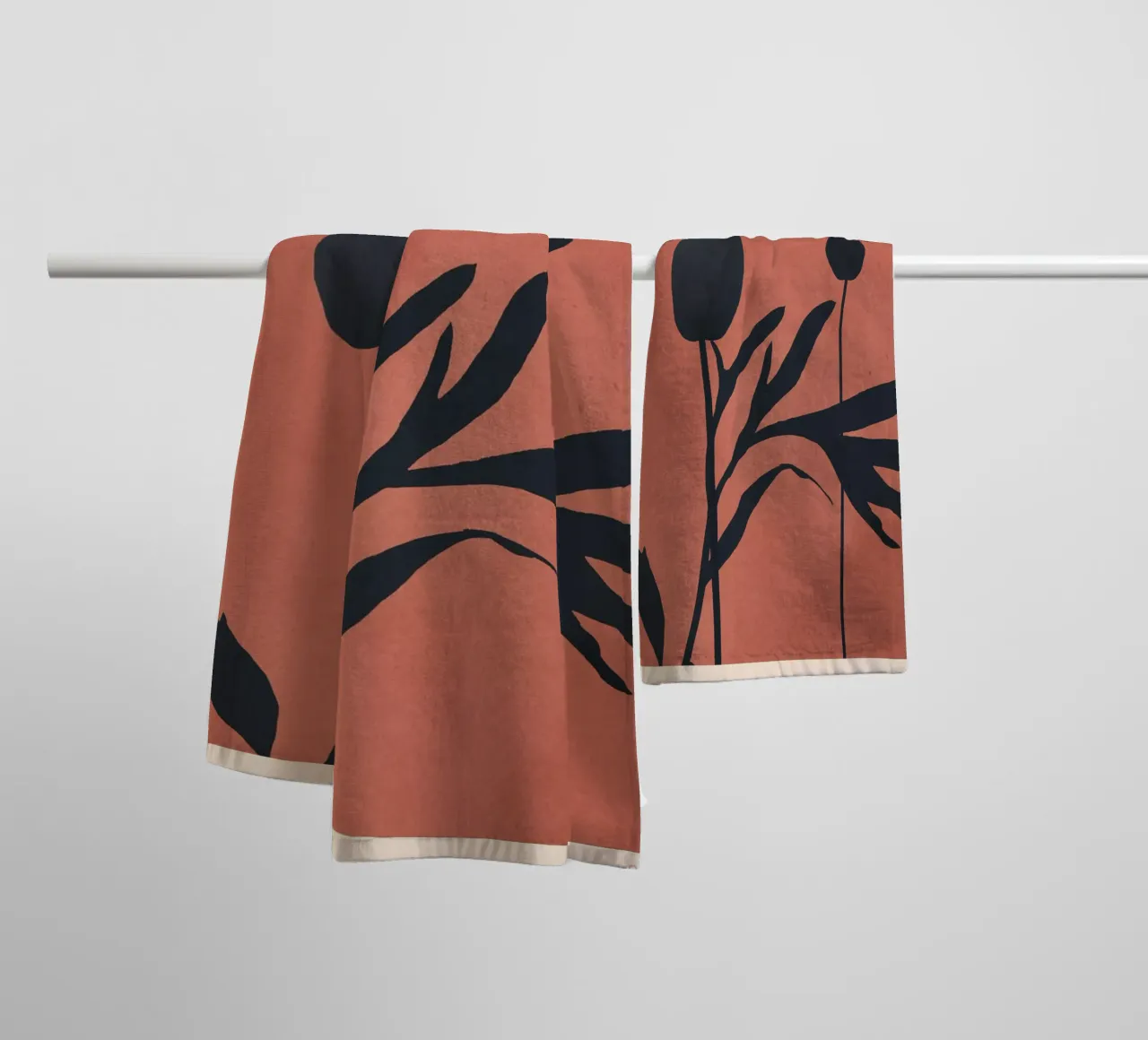 Abstract Art Minimal Plant 92 towel by ThingDesign