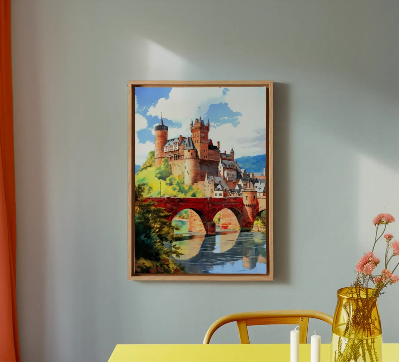 Heidelberg Germania tela con Cornice a cassetta da Cyberpunk Canvas