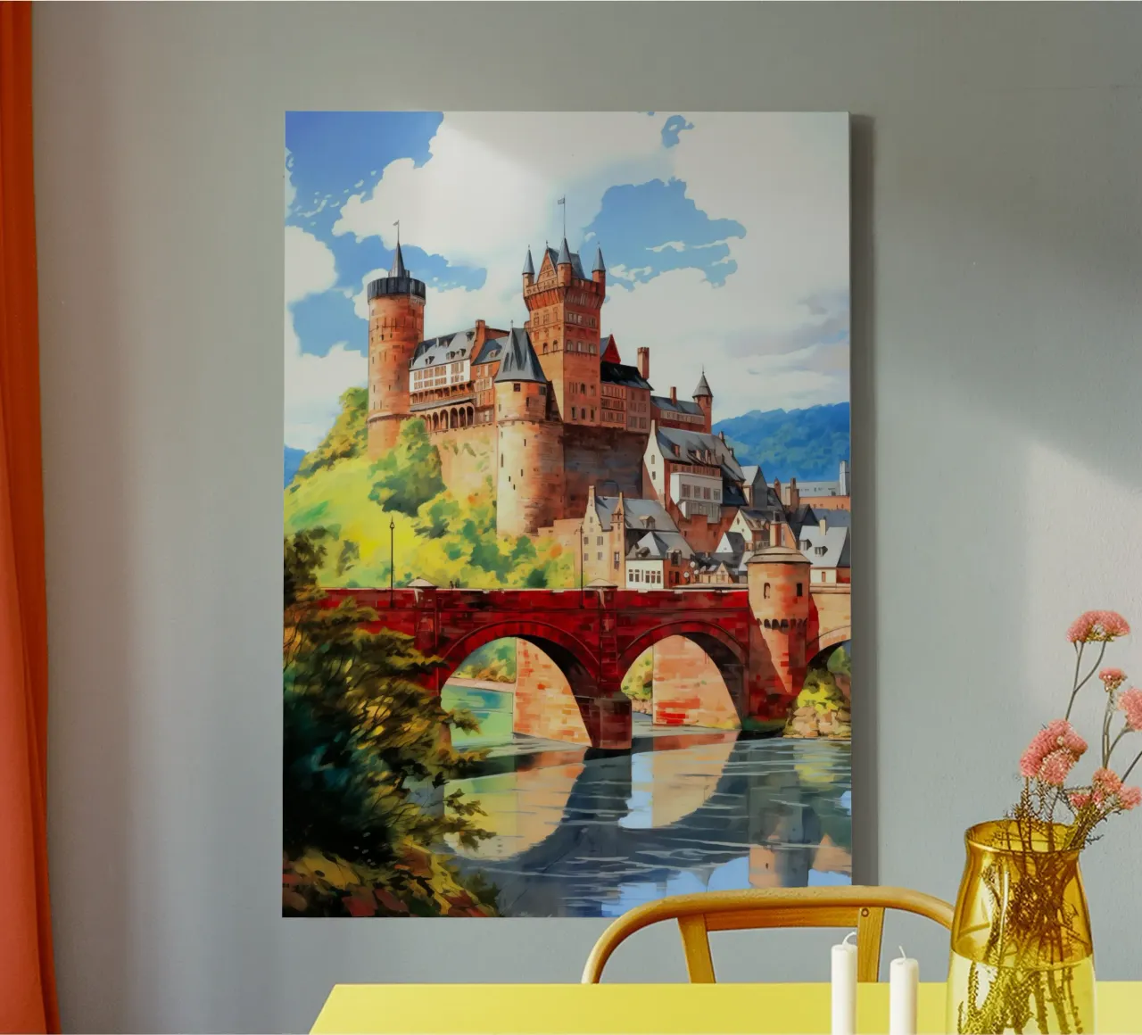 Heidelberg Germania tela con Cornice a cassetta da Cyberpunk Canvas