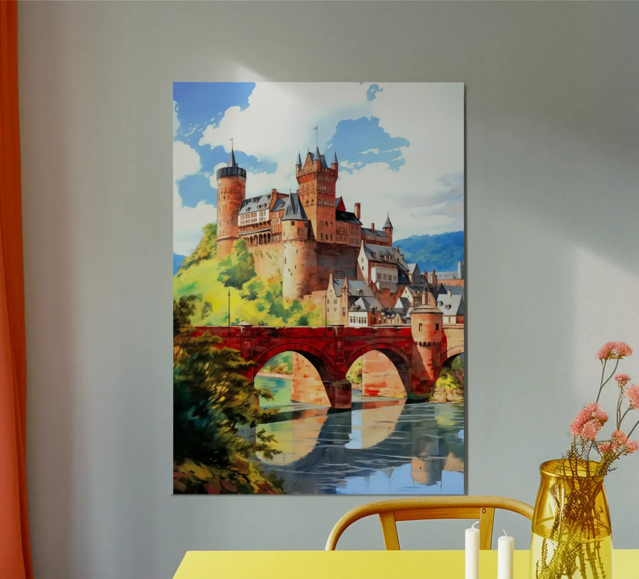 Heidelberg Germania poster da Cyberpunk Canvas