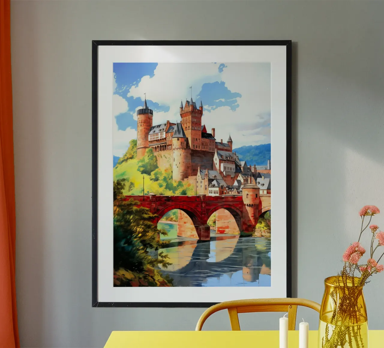 Heidelberg Germania poster da Cyberpunk Canvas