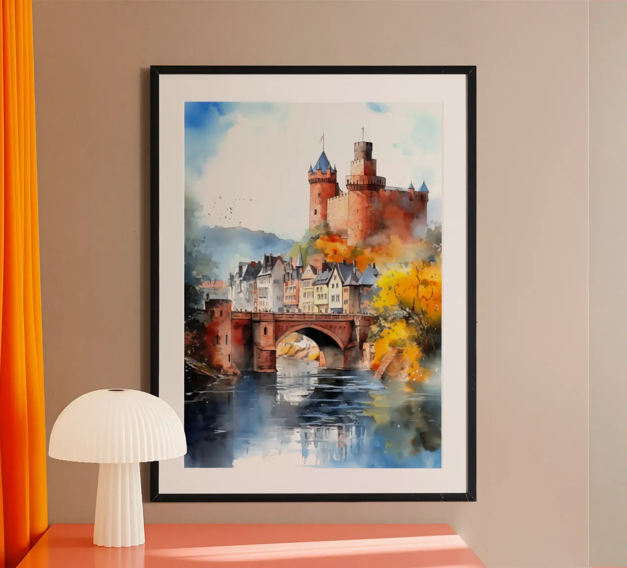 Heidelberg Germania poster da Cyberpunk Canvas