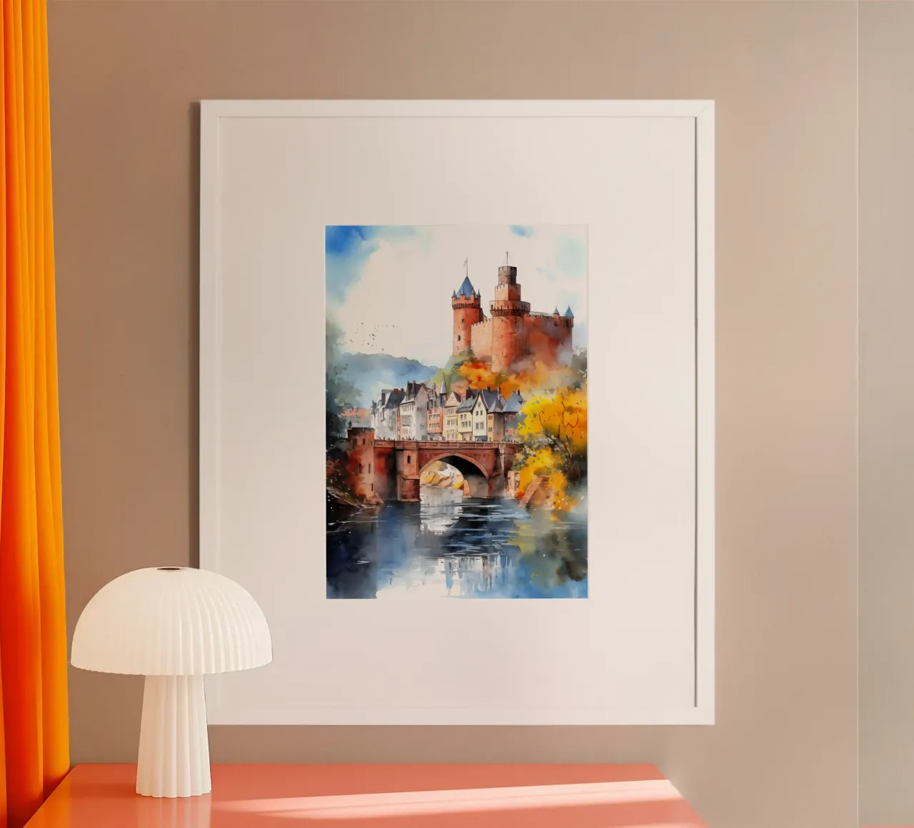 Heidelberg Germania poster da Cyberpunk Canvas